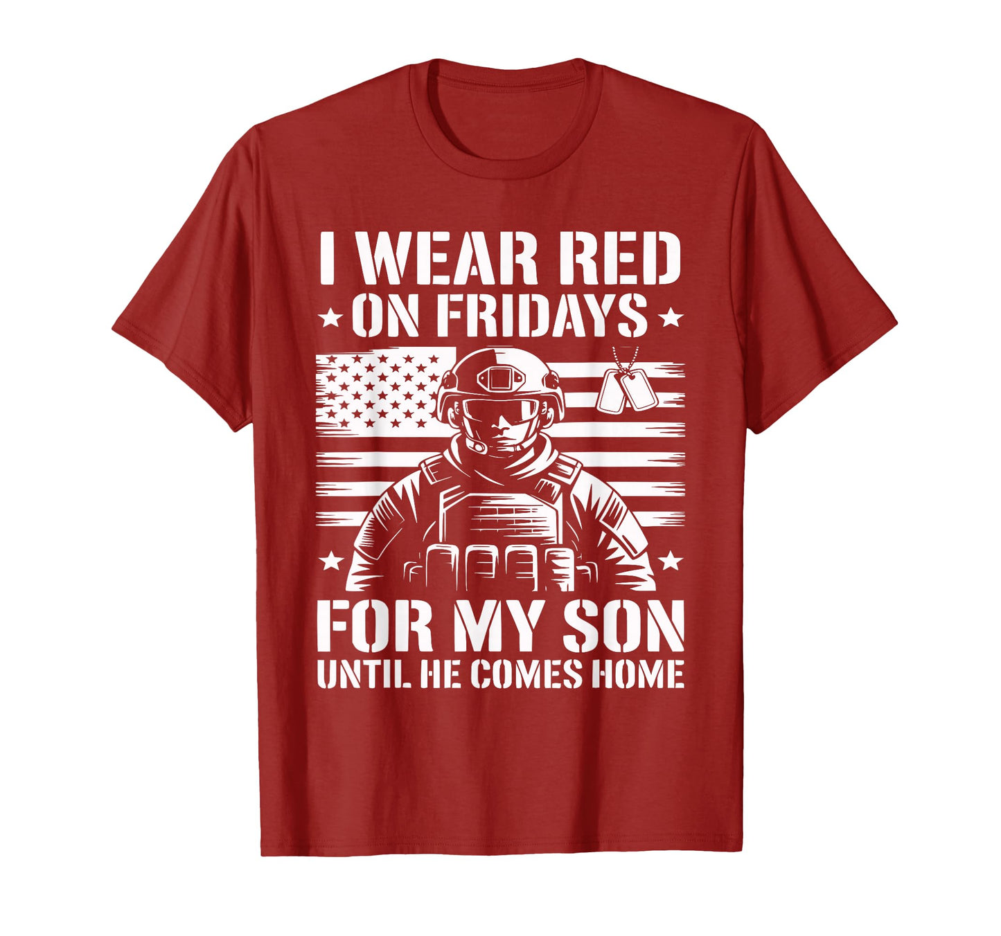 I Wear Red Fridays My Son American Flag T-Shirt - Trendy Graphic Unisex - T-Shirt, Sweatshirt, Hoodie