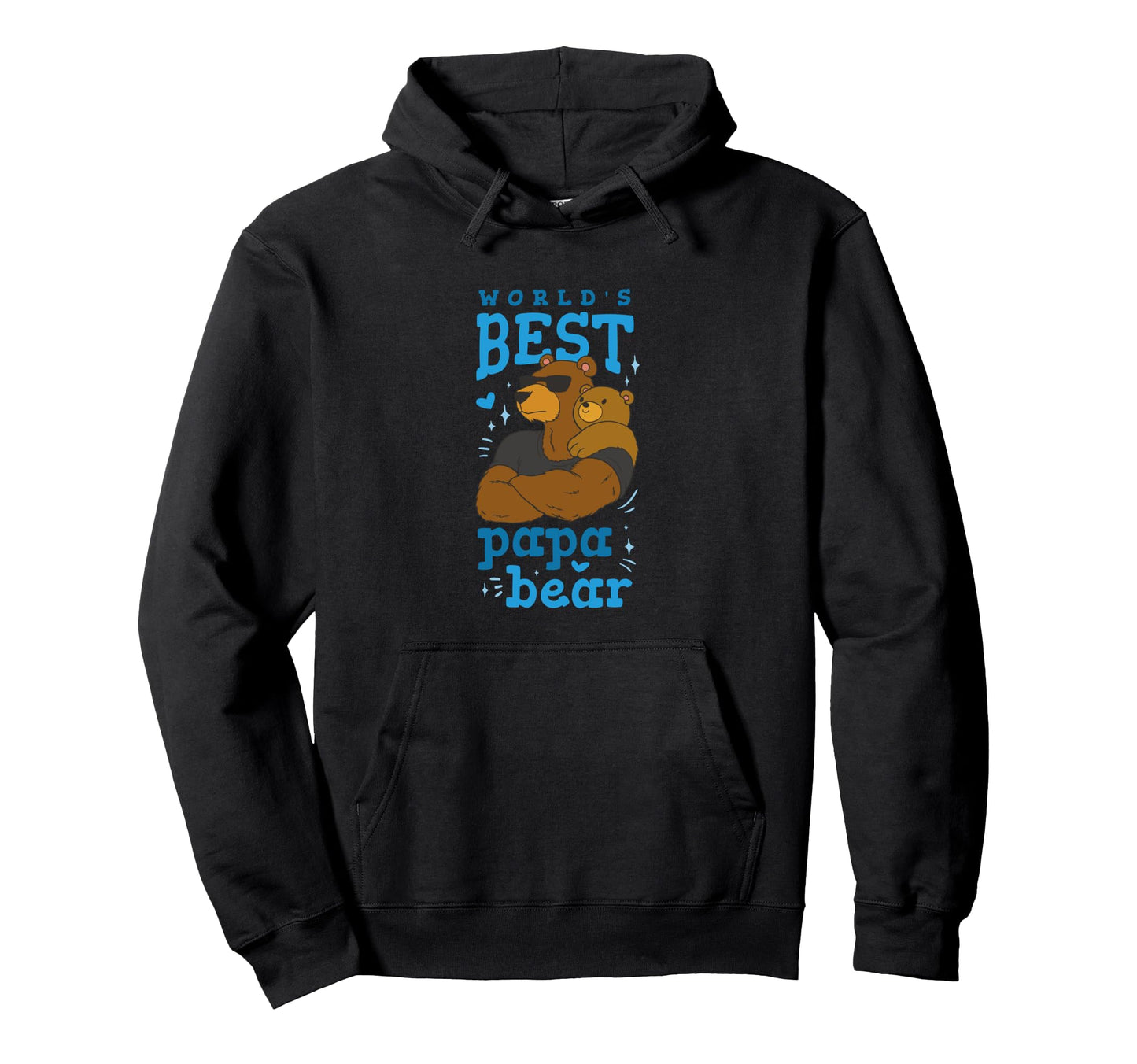 Worlds Best Papa Bear Fathers Day Hoodie - Minimalist Print for Adults - T-Shirt, Sweatshirt, Hoodie