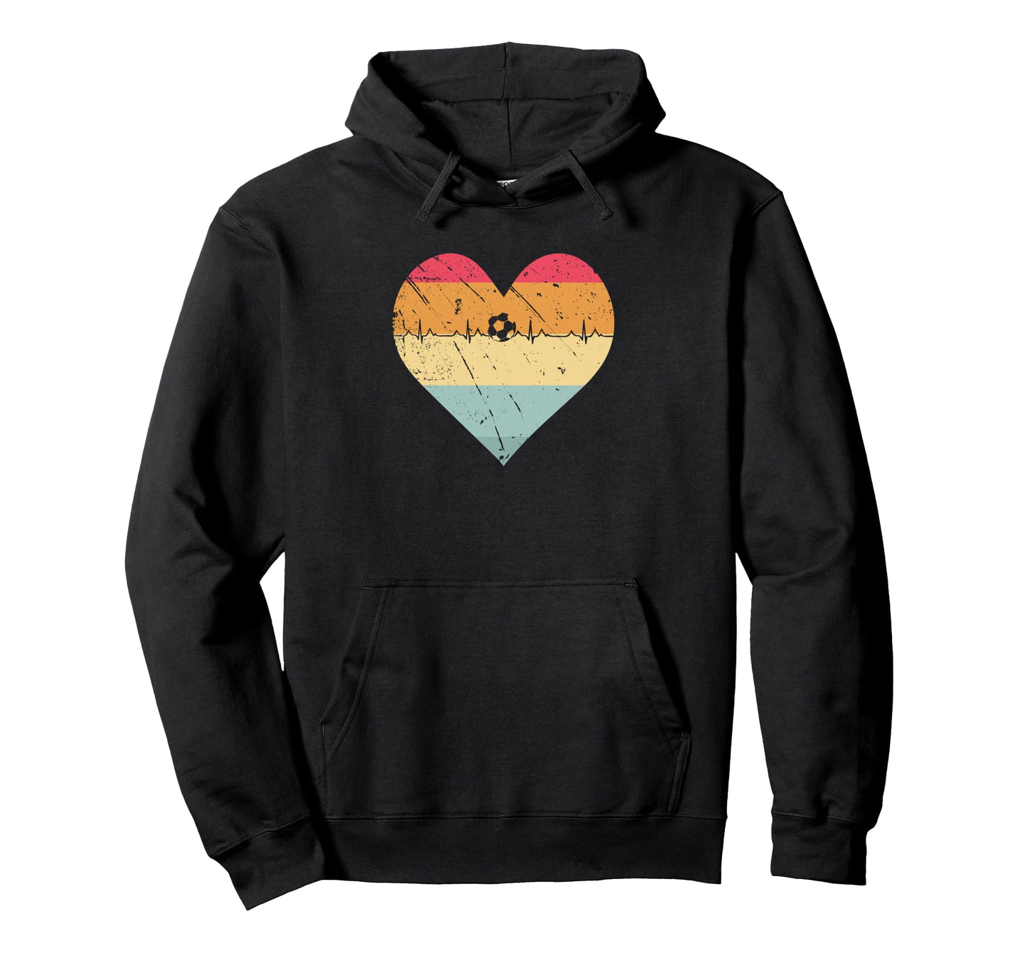 Soccer Heartbeat Soccer Ball Hoodie - Streetwear Style for Adults - T-Shirt, Sweatshirt, Hoodie