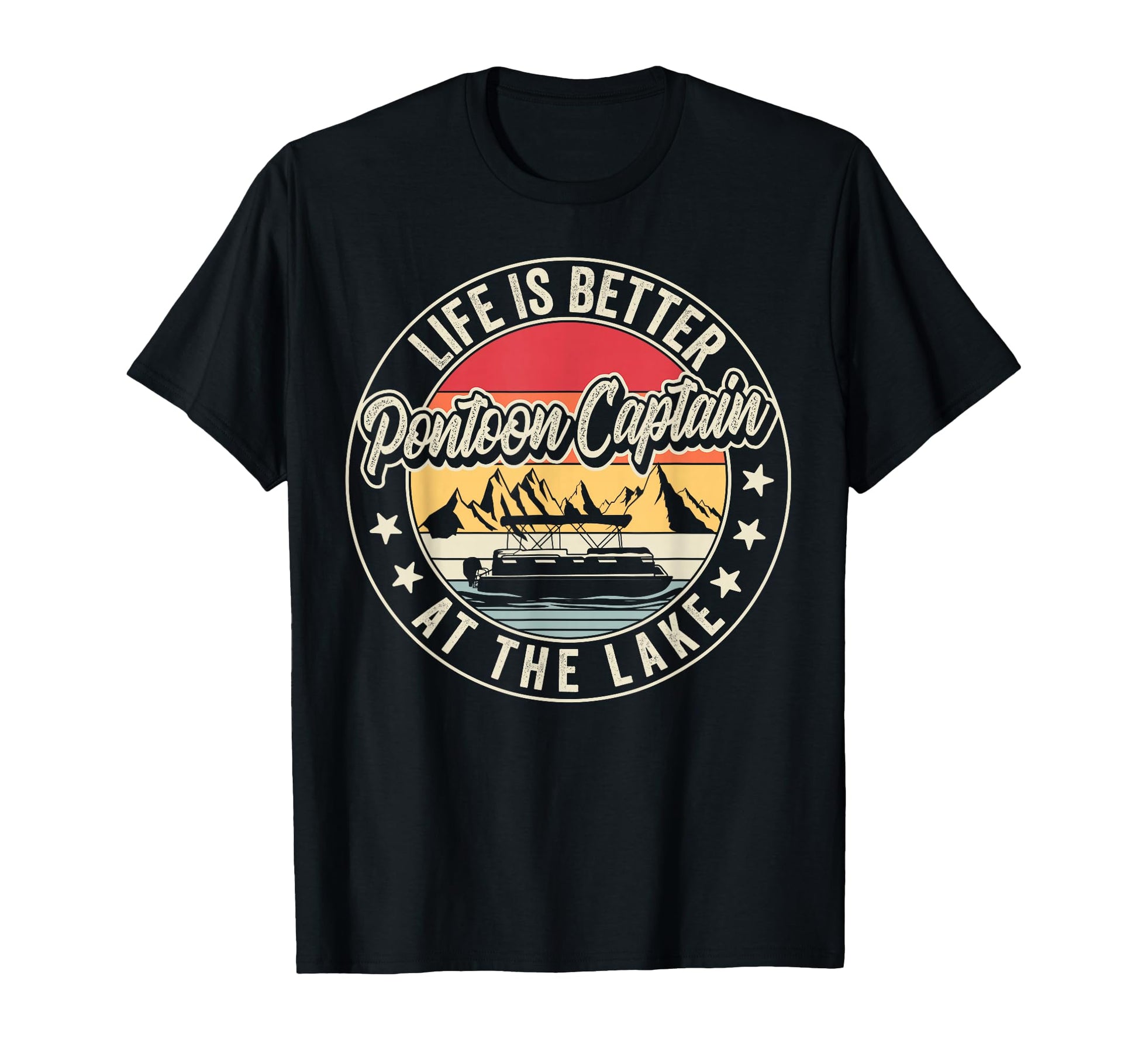 Motor Boat Captain Pontoon Boating T-Shirt - Minimalist Print Men Women - T-Shirt, Sweatshirt, Hoodie