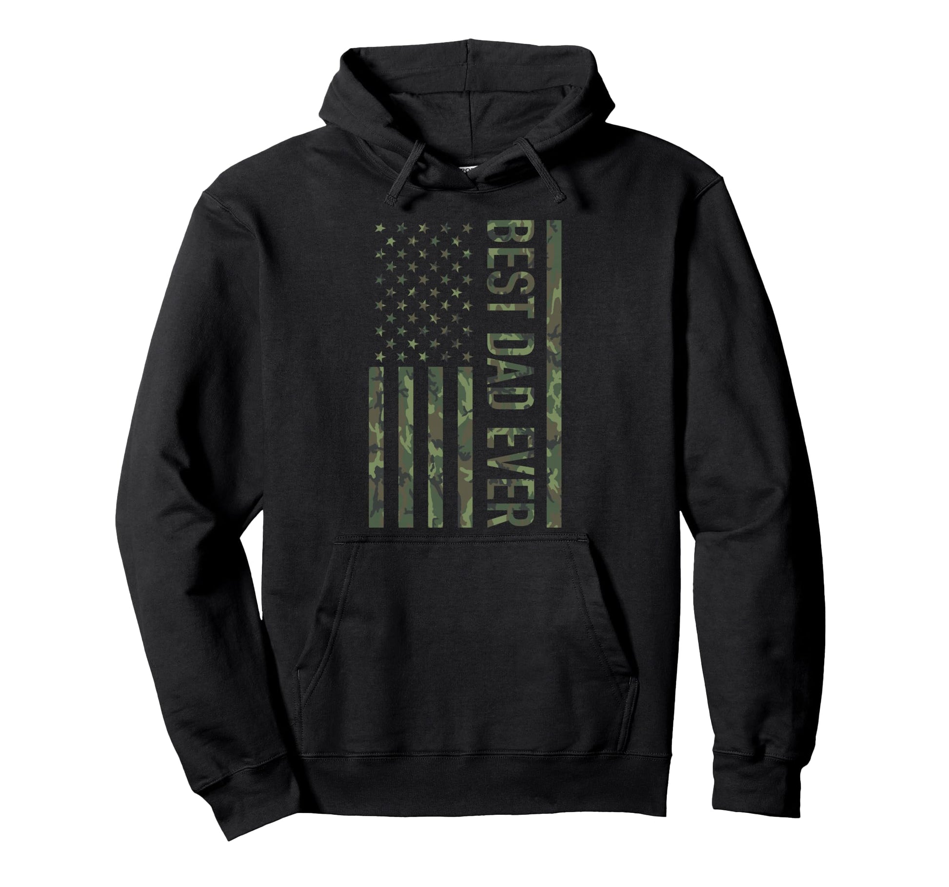 Best Dad Ever American Us Camouflage Hoodie - Casual Everyday Wear Unisex - T-Shirt, Sweatshirt, Hoodie
