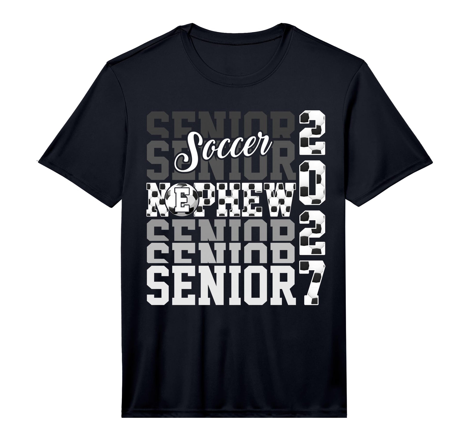Senior 2027 Soccer Nephew Proud T-Shirt - Streetwear Style Men Women - T-Shirt, Sweatshirt, Hoodie