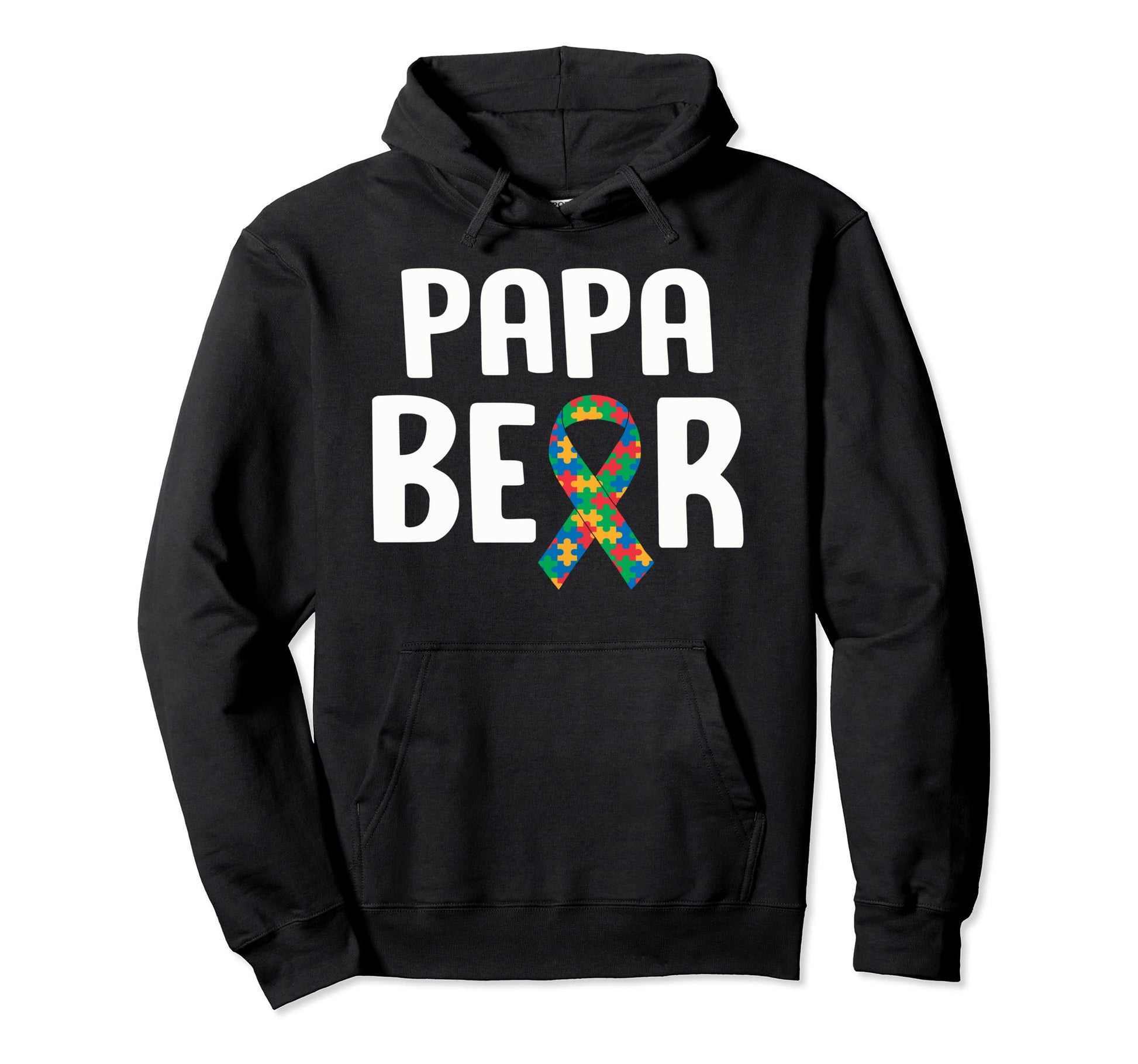 Papa Bear Autism Shirts Father Daddy Hoodie - Aesthetic Graphic Unisex - T-Shirt, Sweatshirt, Hoodie