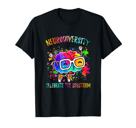 Autism Awareness Neurodiversity Celebrate T-Shirt - Unique Graphic Unisex - T-Shirt, Sweatshirt, Hoodie