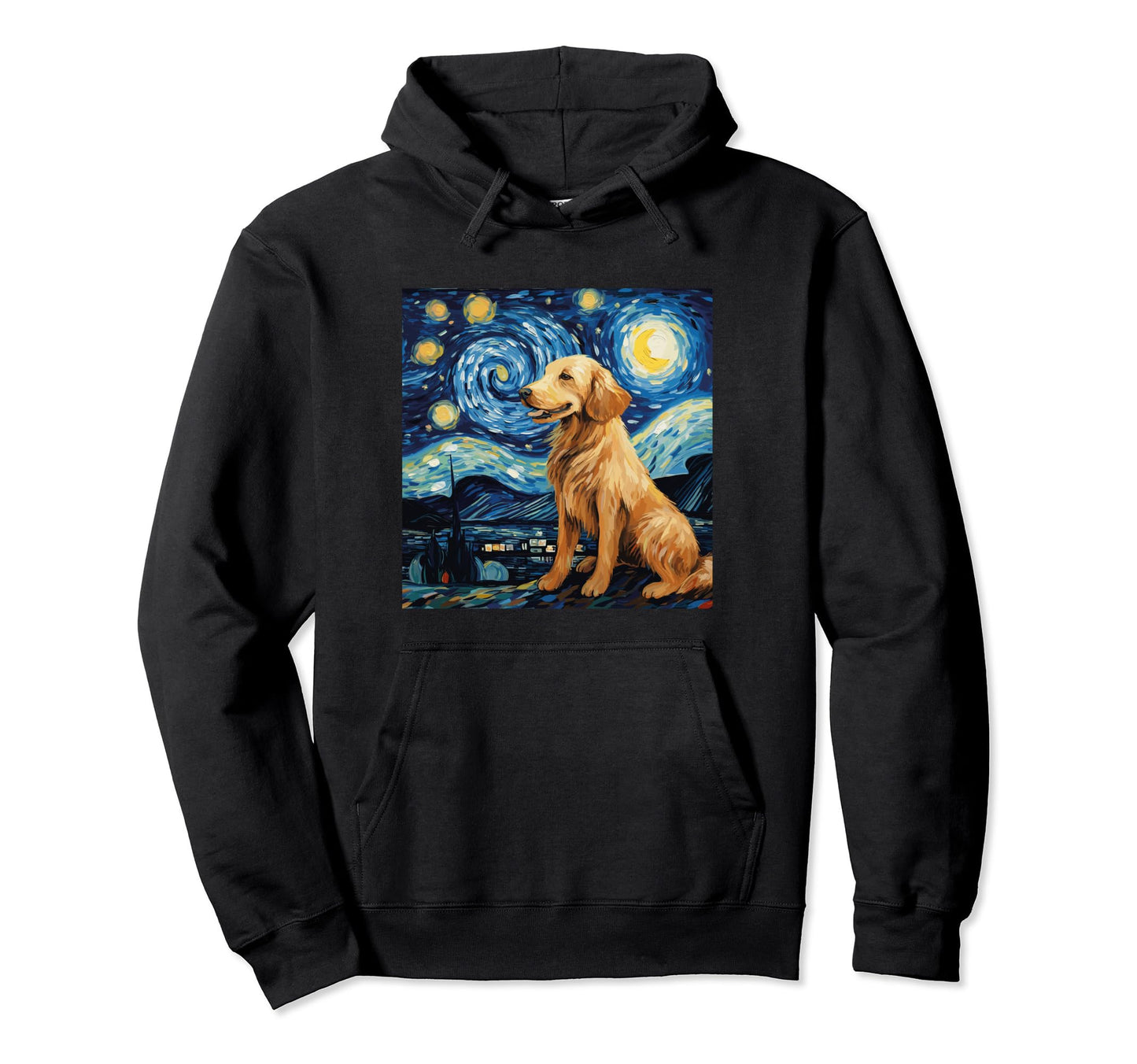 Golden Retriever Starry Night Dog Mom Hoodie - Streetwear Style for Adults - T-Shirt, Sweatshirt, Hoodie