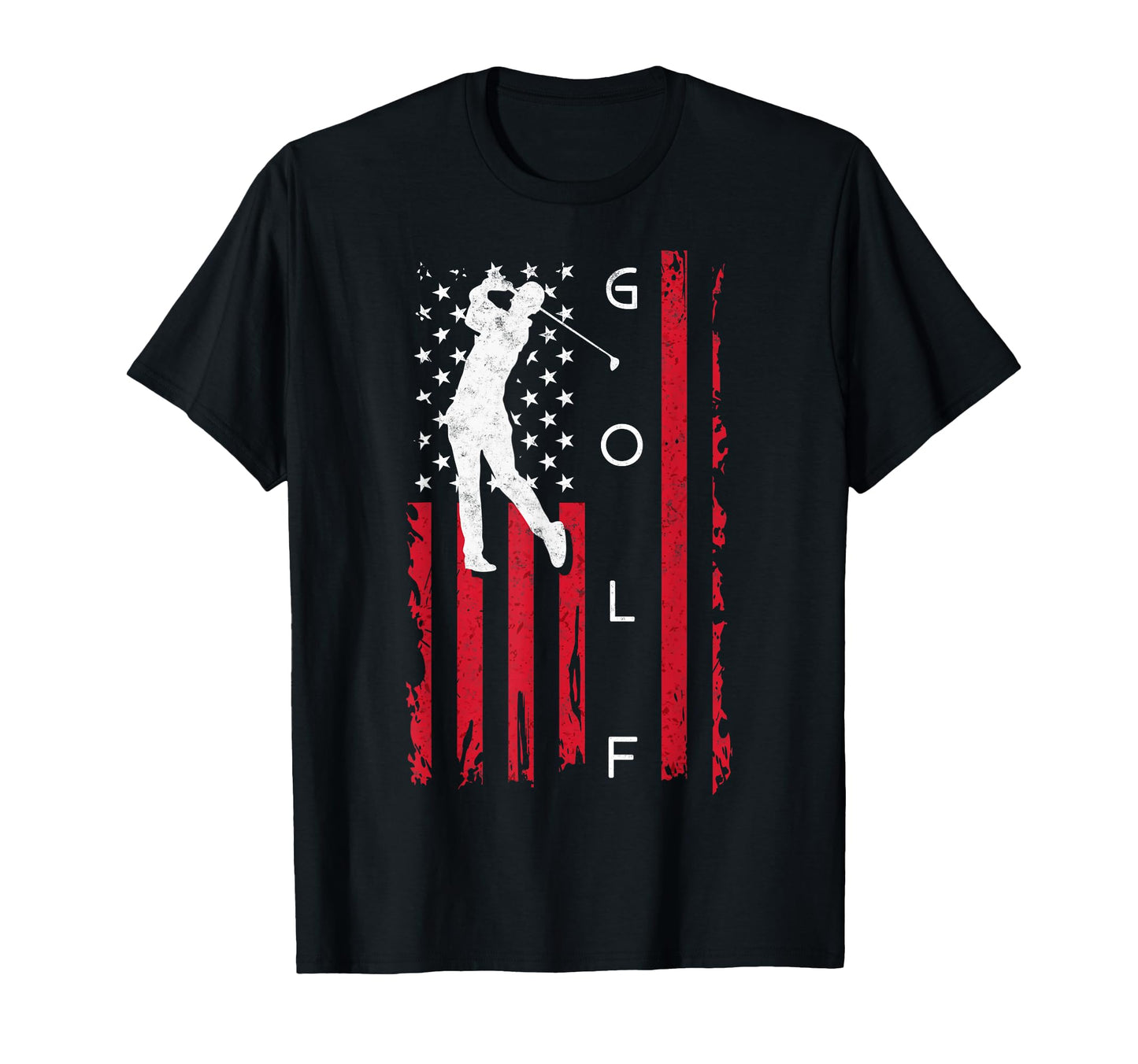 Us Flag Golf Golfer Golfing Dad Retirement T-Shirt - Trendy Graphic Unisex - T-Shirt, Sweatshirt, Hoodie