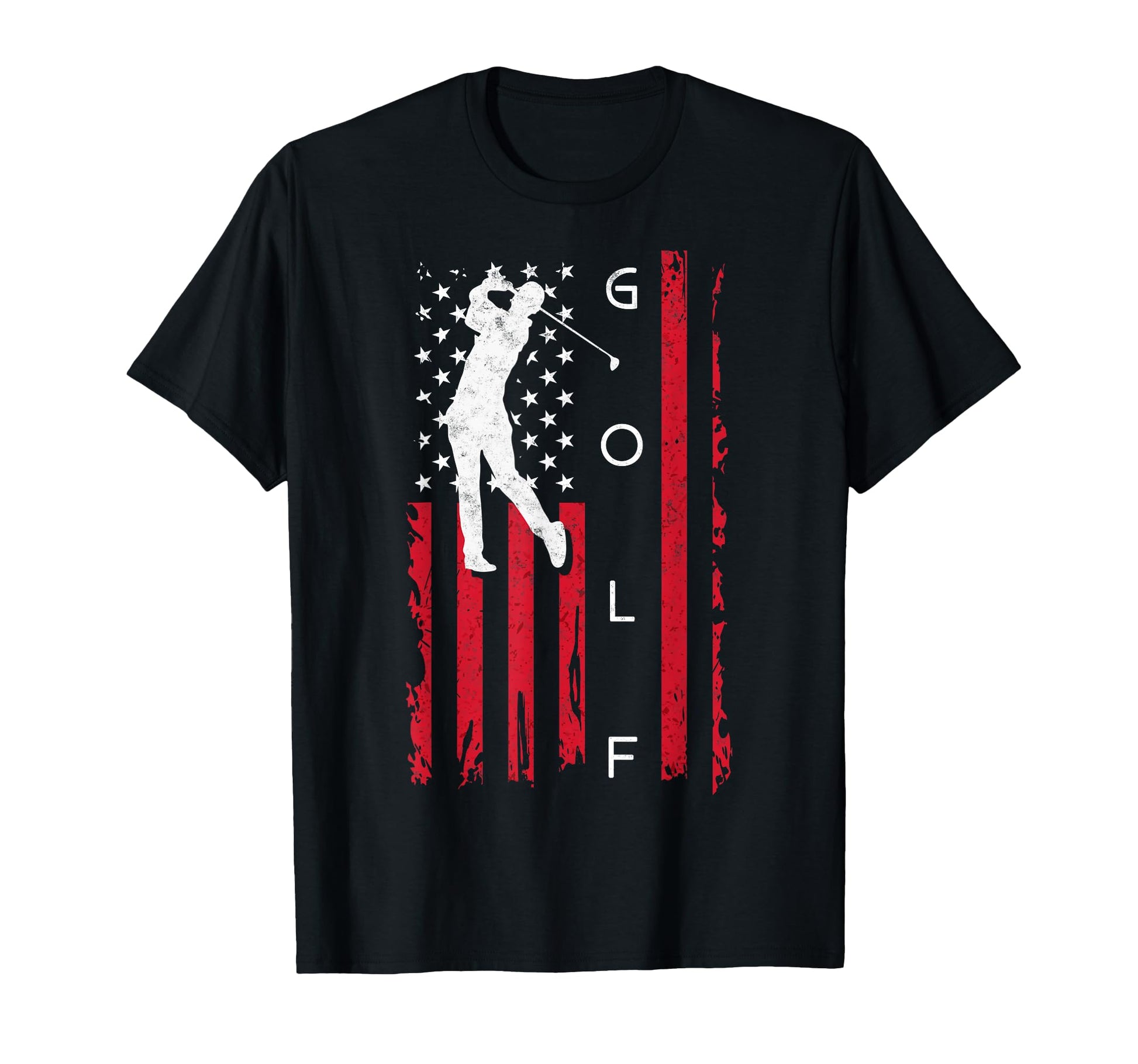 Us Flag Golf Golfer Golfing Dad Retirement T-Shirt - Trendy Graphic Unisex - T-Shirt, Sweatshirt, Hoodie