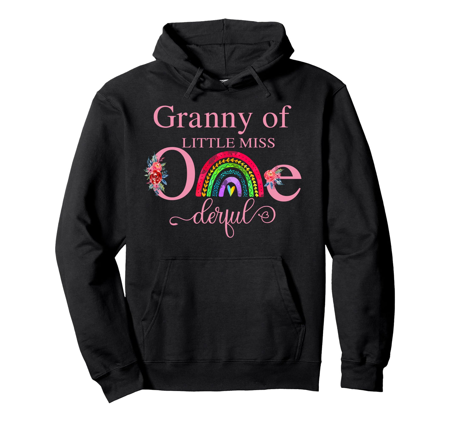 Granny Little Miss Onederful Hoodie - Fun Novelty Design for Adults - T-Shirt, Sweatshirt, Hoodie