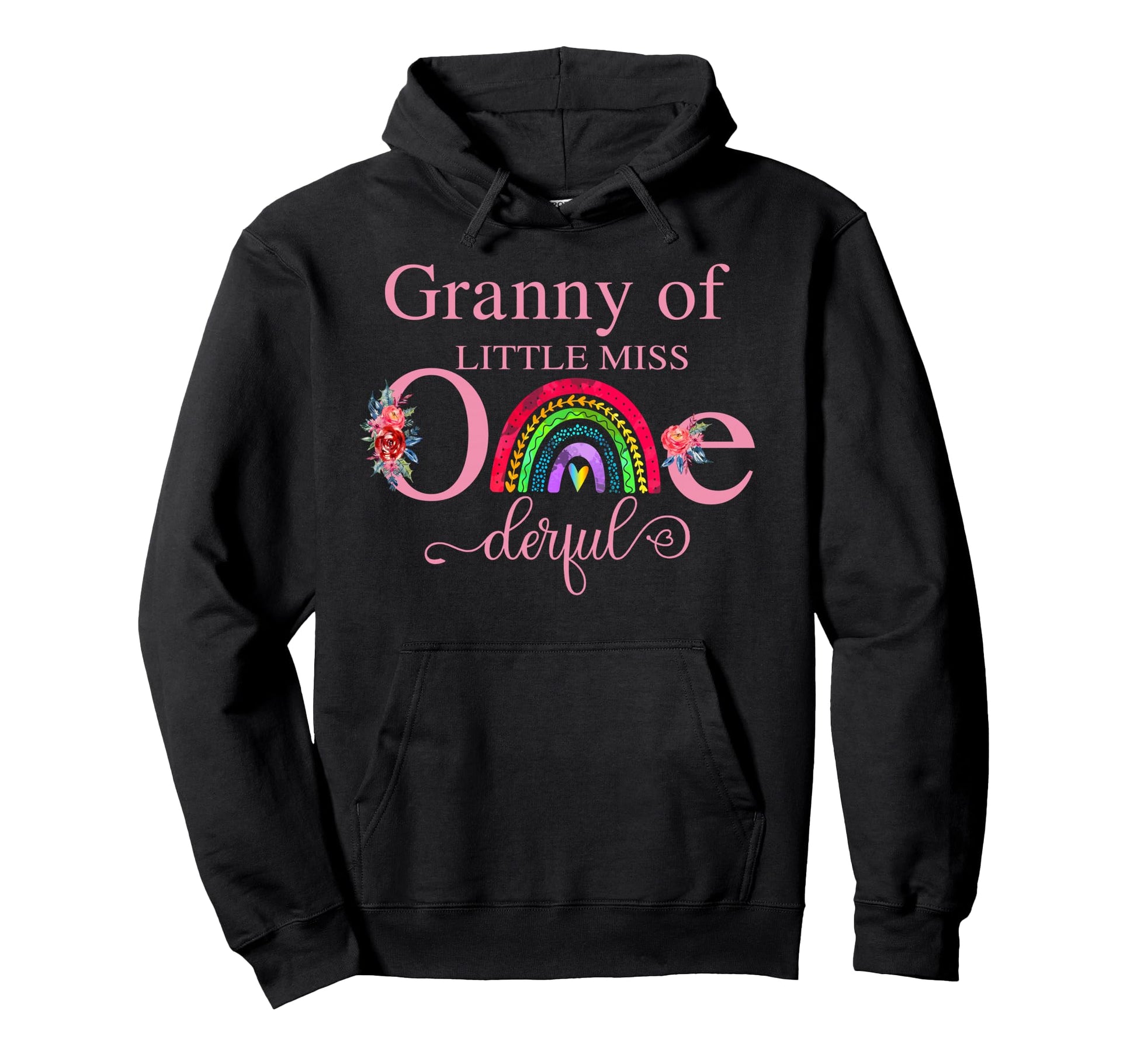 Granny Little Miss Onederful Hoodie - Fun Novelty Design for Adults - T-Shirt, Sweatshirt, Hoodie