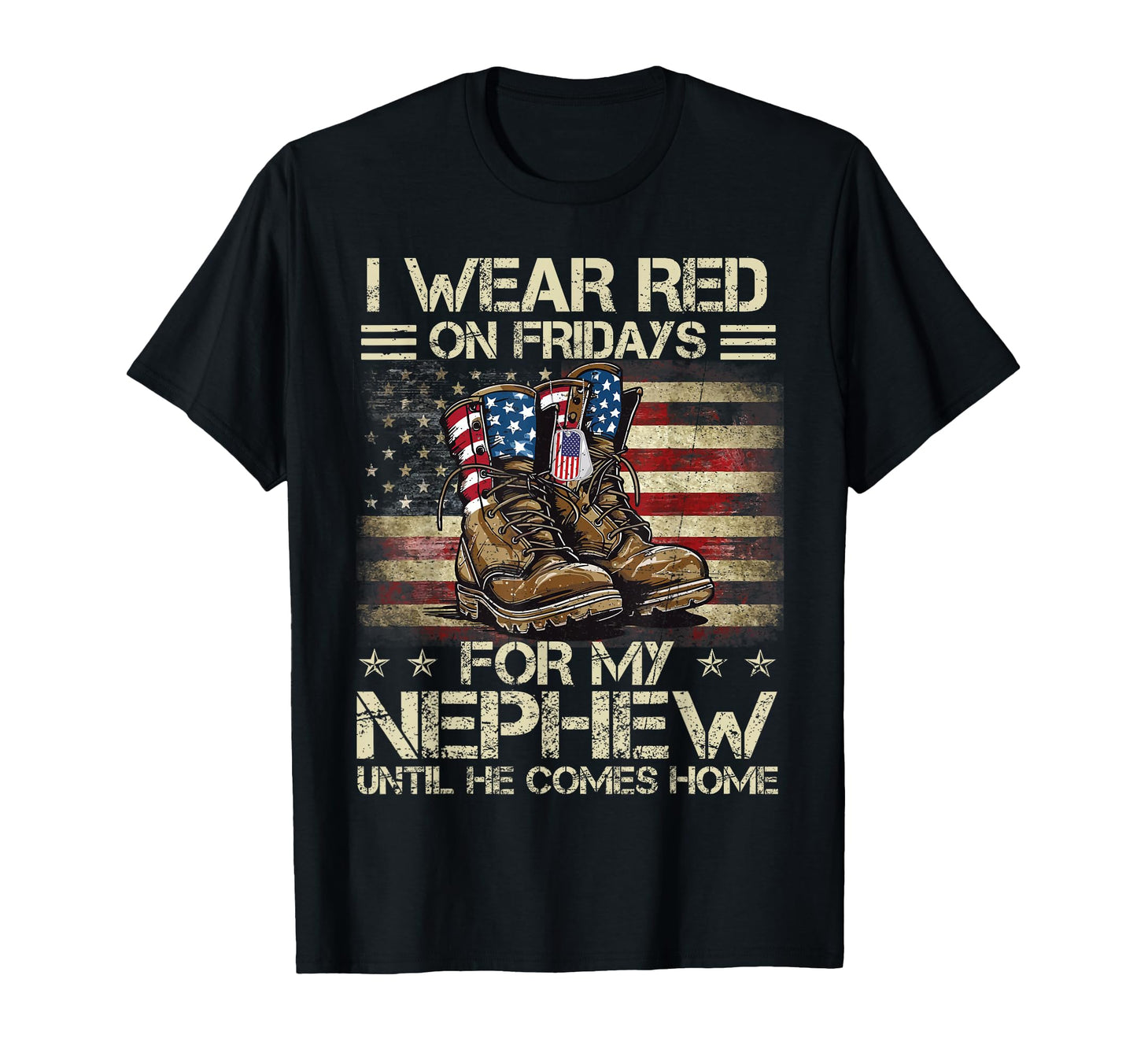 I Wear Red Fridays My Nephew Us Family T-Shirt - Trendy Graphic Unisex - T-Shirt, Sweatshirt, Hoodie