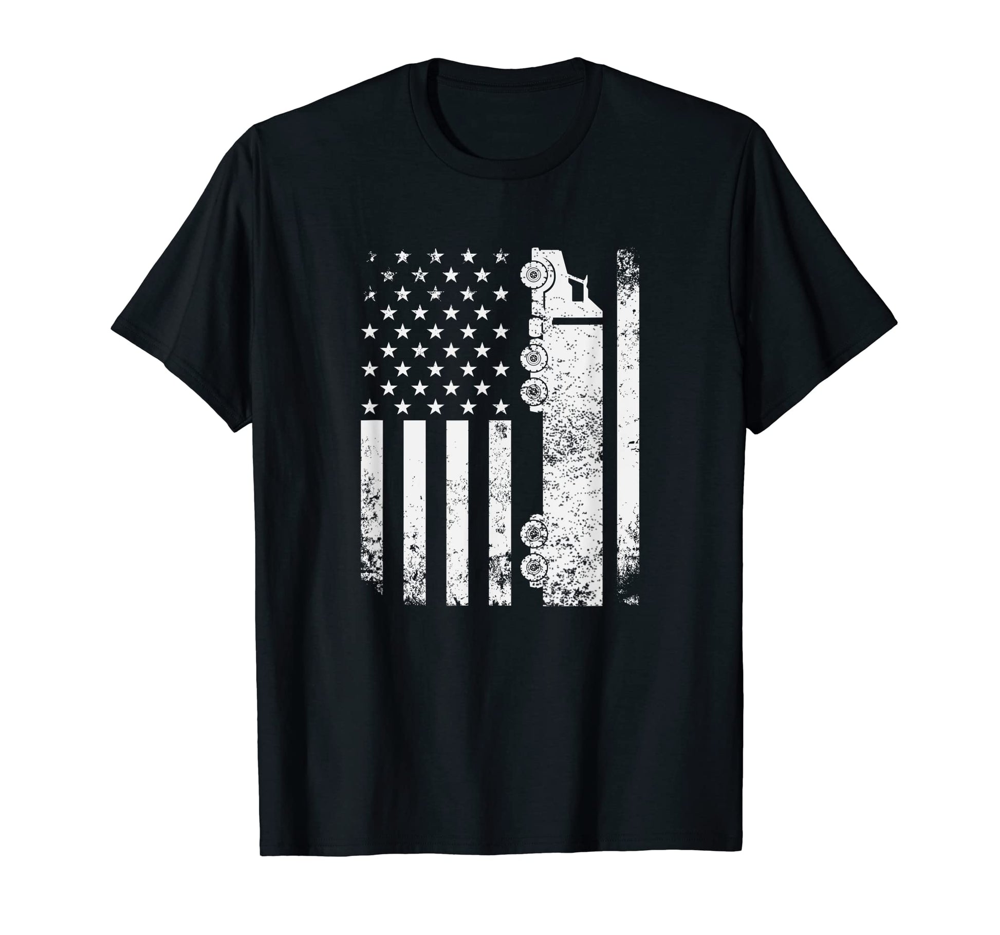 Trucker American Flag Usa Patriotic T-Shirt - Aesthetic Graphic Unisex - T-Shirt, Sweatshirt, Hoodie