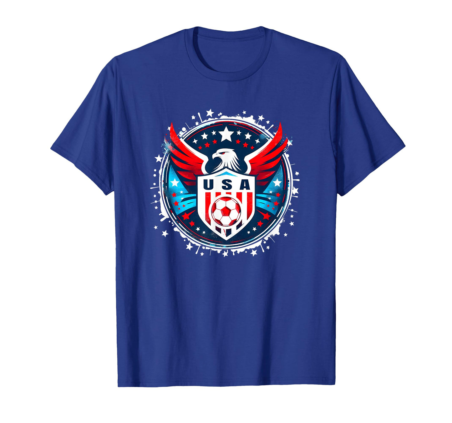 Womens Soccer Team American Flag Soccer T-Shirt - Unique Graphic Men Women - T-Shirt, Sweatshirt, Hoodie
