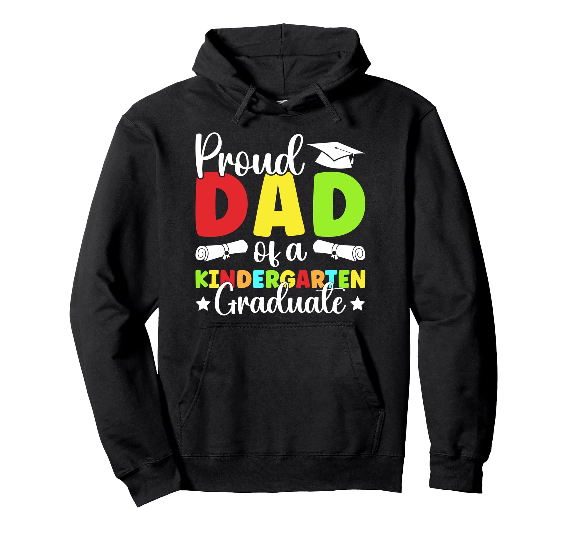 Proud Dad Kindergarten Graduate Dad Hoodie - Minimalist Print Men Women - T-Shirt, Sweatshirt, Hoodie