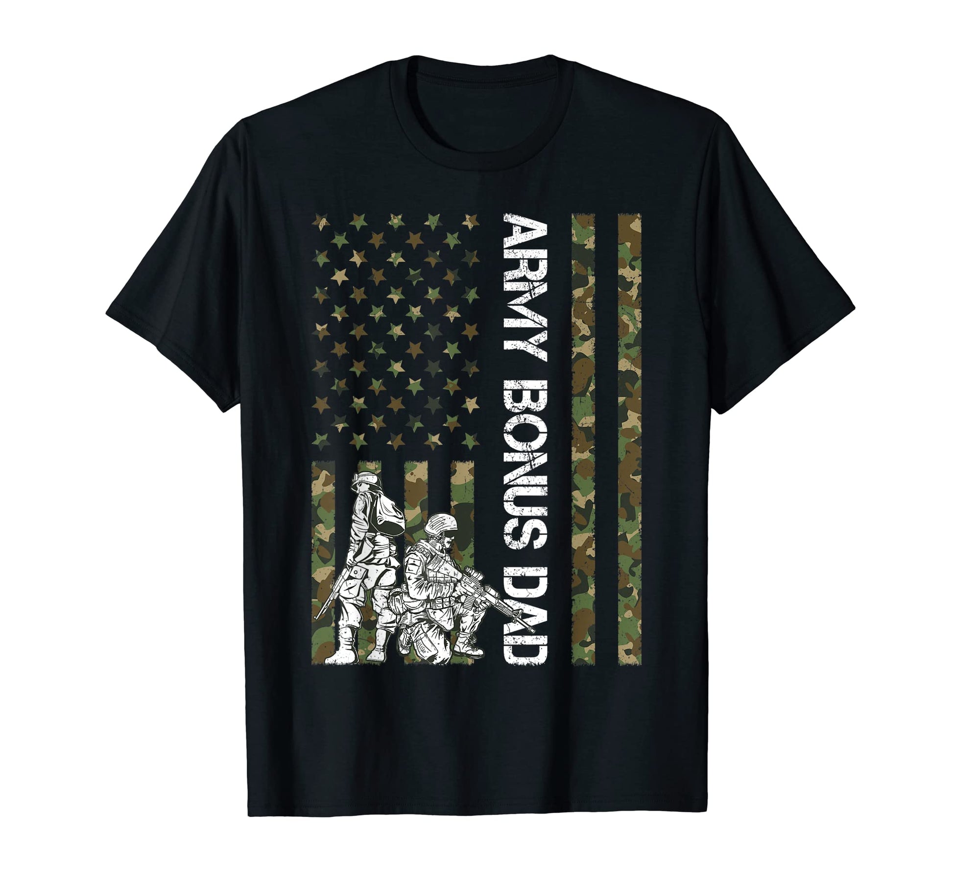 Camouflage American Flag Army T-Shirt - Casual Everyday Wear Men Women - T-Shirt, Sweatshirt, Hoodie