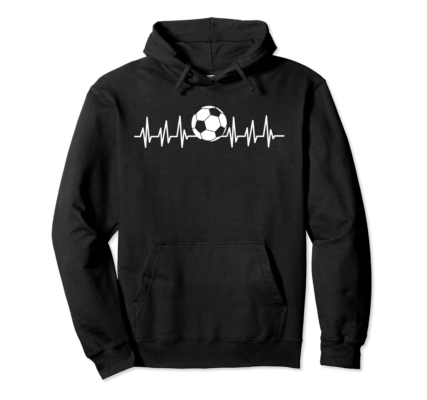 Heartbeat Ekg Heart Sports Soccer Field Hoodie - Unique Graphic Unisex - T-Shirt, Sweatshirt, Hoodie