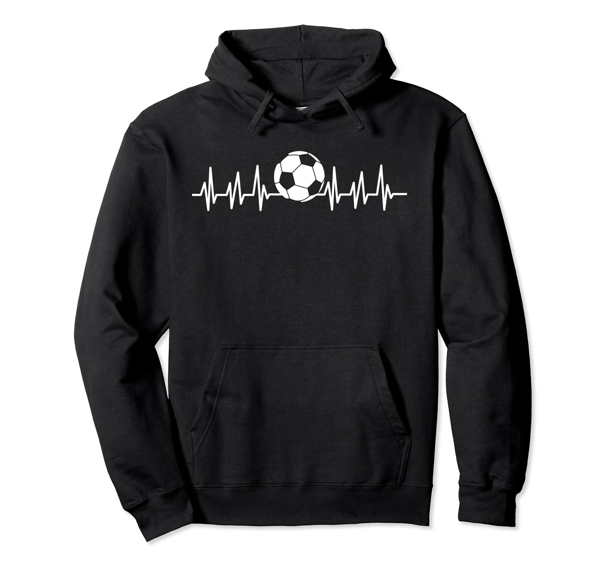 Heartbeat Ekg Heart Sports Soccer Field Hoodie - Unique Graphic Unisex - T-Shirt, Sweatshirt, Hoodie