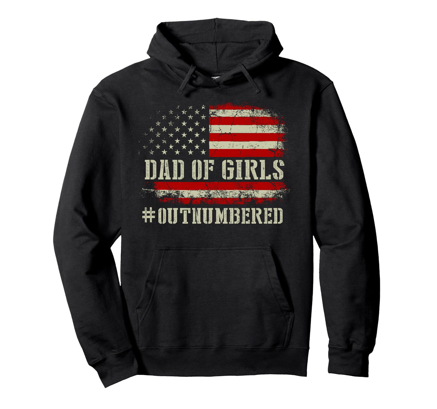Fathers Day Daddy Dad Outnumbered Funny Hoodie - Minimalist Print Unisex - T-Shirt, Sweatshirt, Hoodie