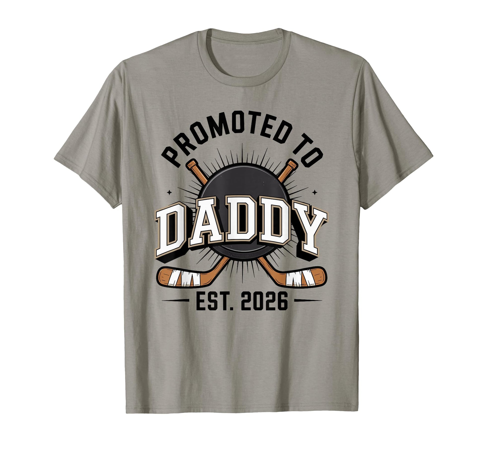 Promoted To Daddy Est 2026 Hockey New T-Shirt - Graphic Print Men Women - T-Shirt, Sweatshirt, Hoodie