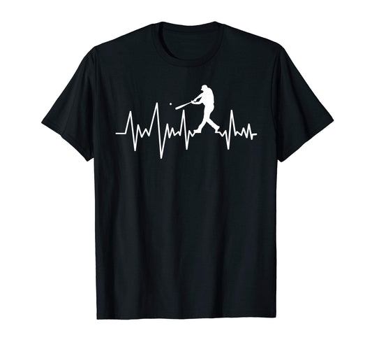 Baseball Heartbeat Lovers Gifts Mom Dad T-Shirt - Aesthetic Graphic Unisex - T-Shirt, Sweatshirt, Hoodie