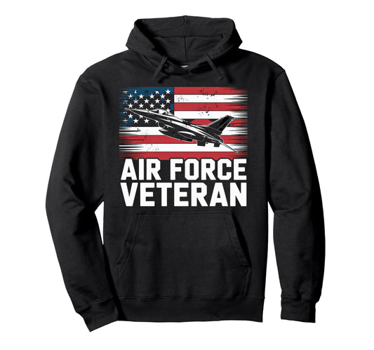 Air Force Veteran Us American Flag Dad Hoodie - Aesthetic Graphic Unisex - T-Shirt, Sweatshirt, Hoodie