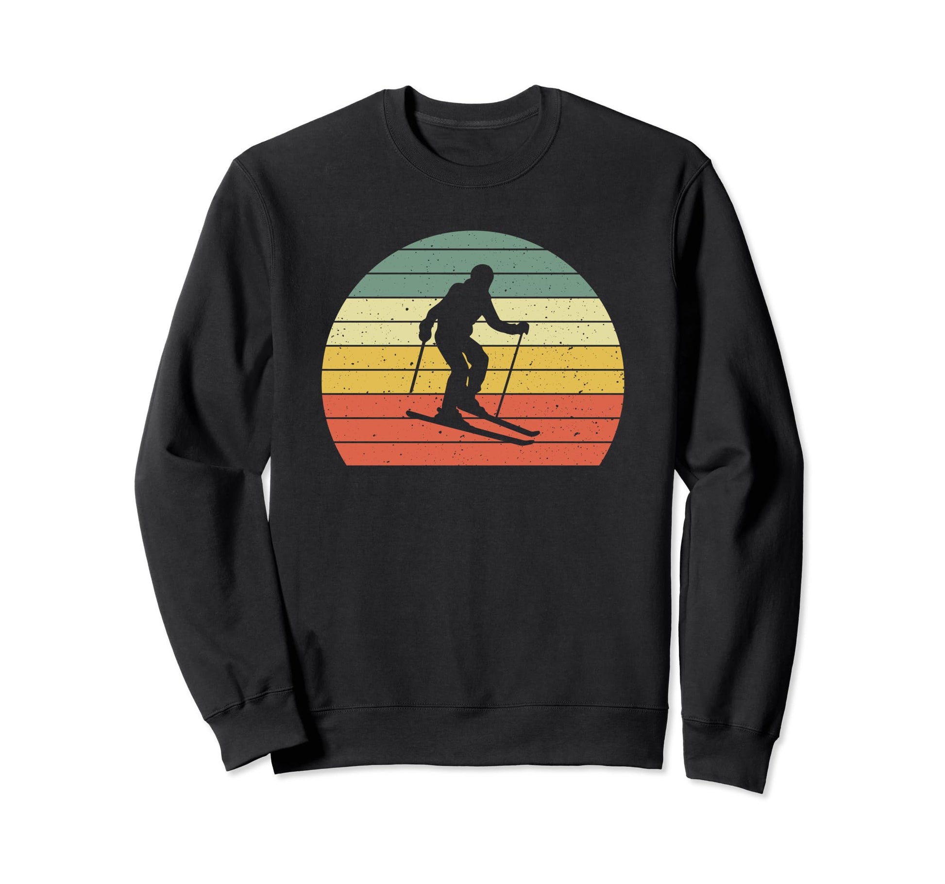 Ski Sunset Skier Skiing Dad Ski Sweatshirt - Minimalist Print for Adults - T-Shirt, Sweatshirt, Hoodie
