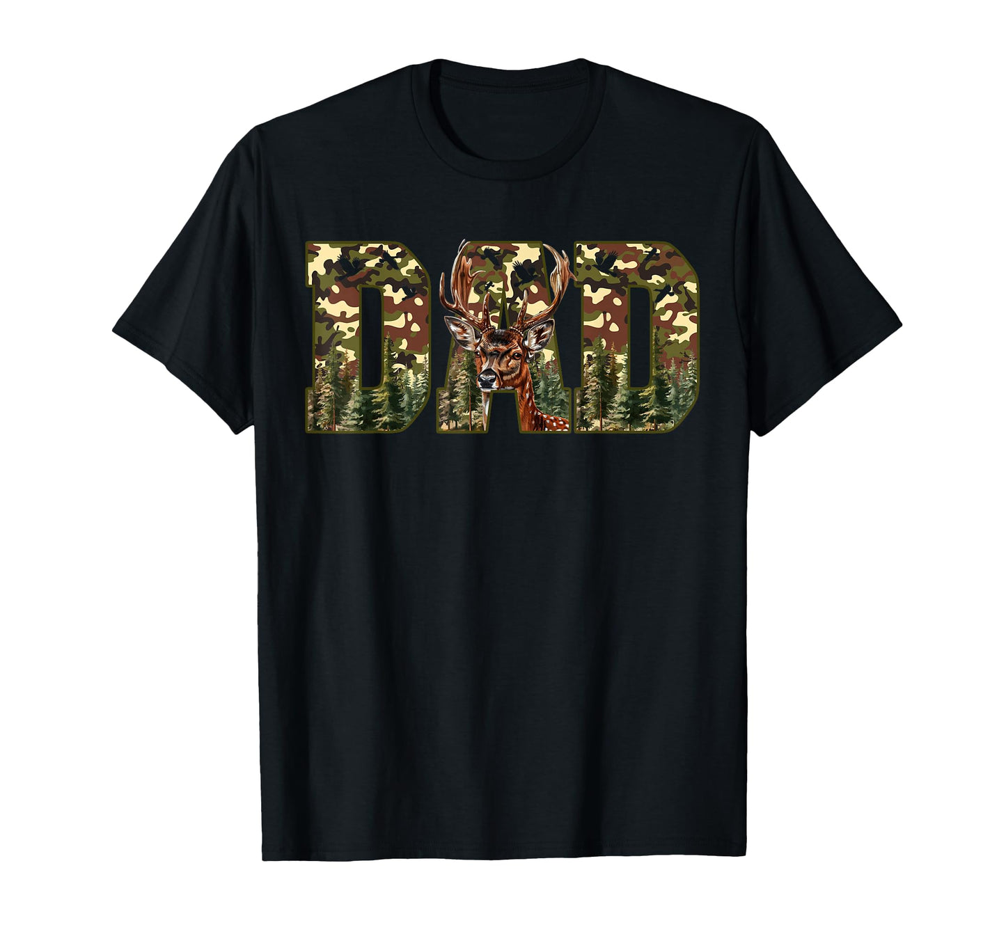 Hunting Dad Hunting Deer Camo Funny T-Shirt - Custom Art Print for Adults - T-Shirt, Sweatshirt, Hoodie