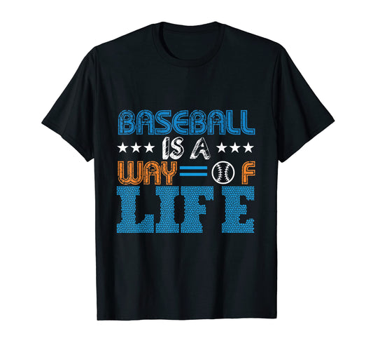 Baseball Is Way Life Baseball Player T-Shirt - Custom Art Print Unisex - T-Shirt, Sweatshirt, Hoodie