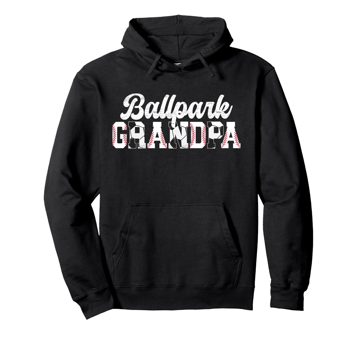 Ballpark Grandpa Baseball Soccer Hoodie - Custom Art Print Men Women - T-Shirt, Sweatshirt, Hoodie