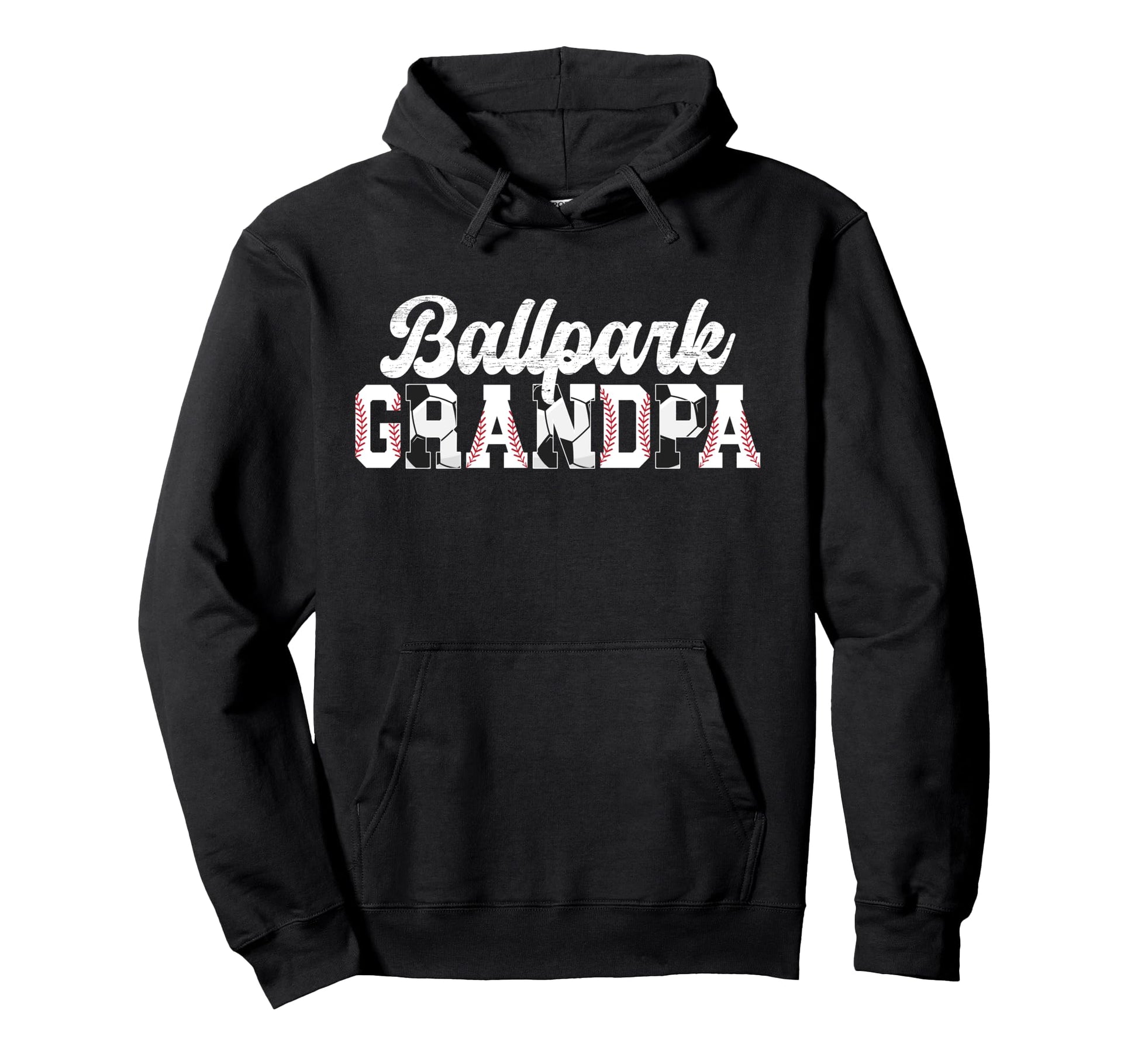 Ballpark Grandpa Baseball Soccer Hoodie - Custom Art Print Men Women - T-Shirt, Sweatshirt, Hoodie