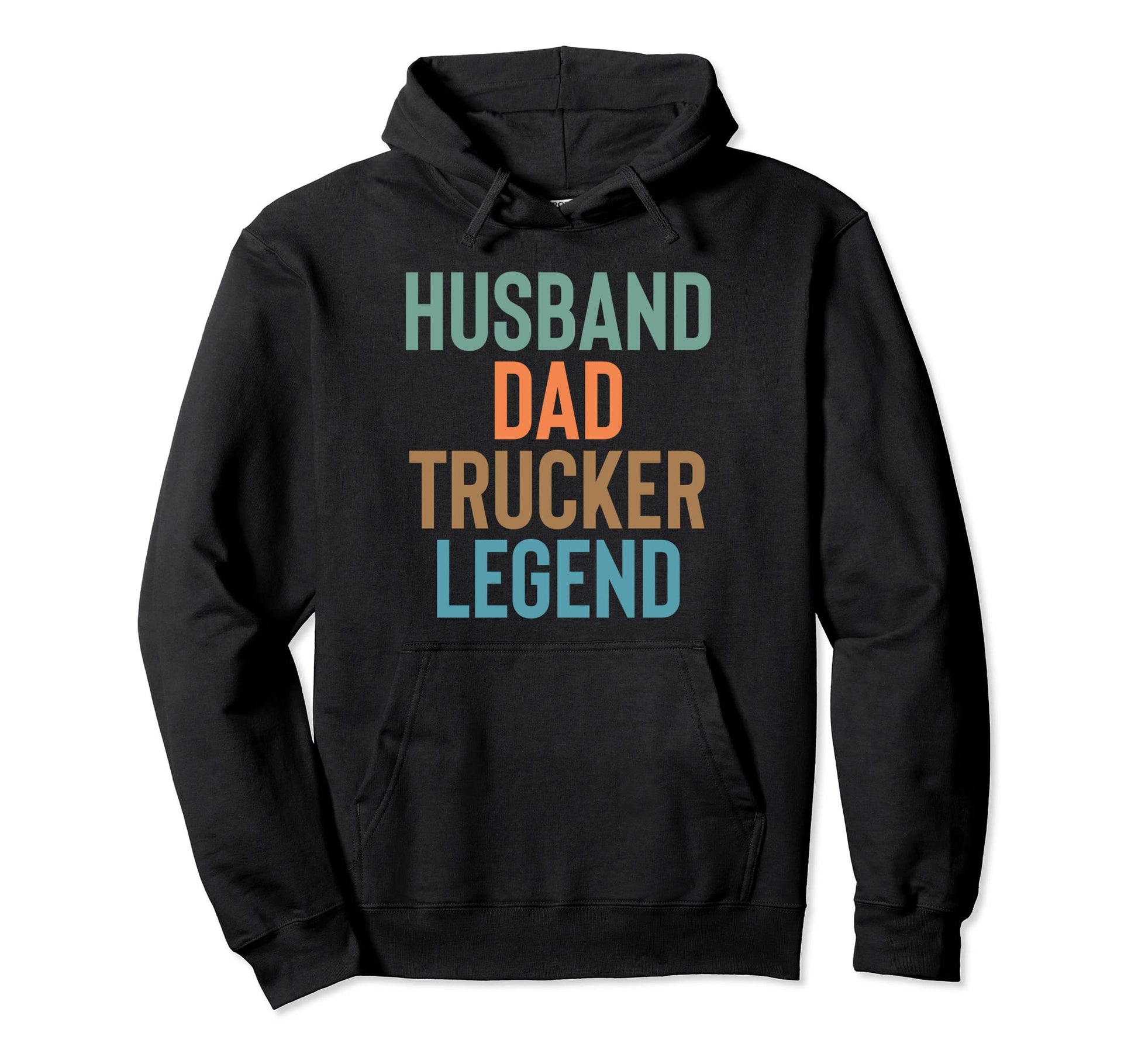 Husband Dad Trucker Legend Funny Papa And Hoodie - Custom Art Print Unisex - T-Shirt, Sweatshirt, Hoodie