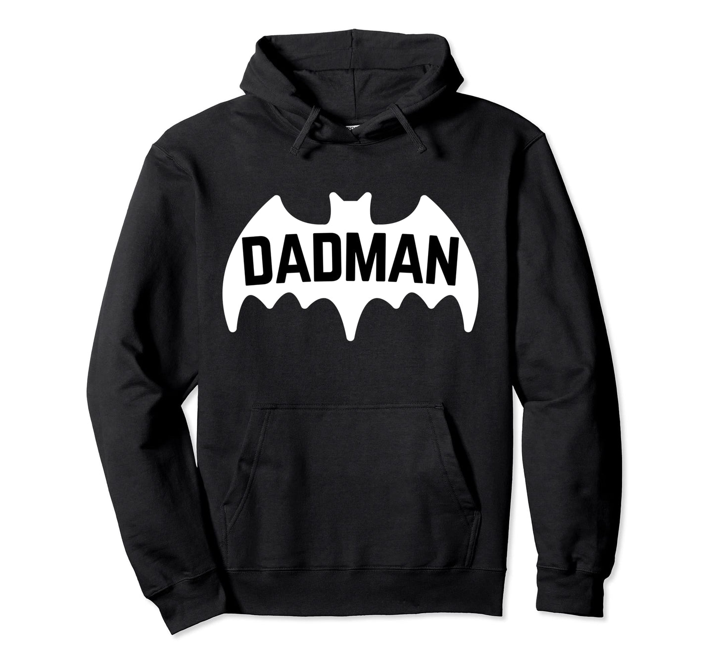 Dadman Funny Dad Birthday Bat Hero Hoodie - Graphic Print for Adults - T-Shirt, Sweatshirt, Hoodie
