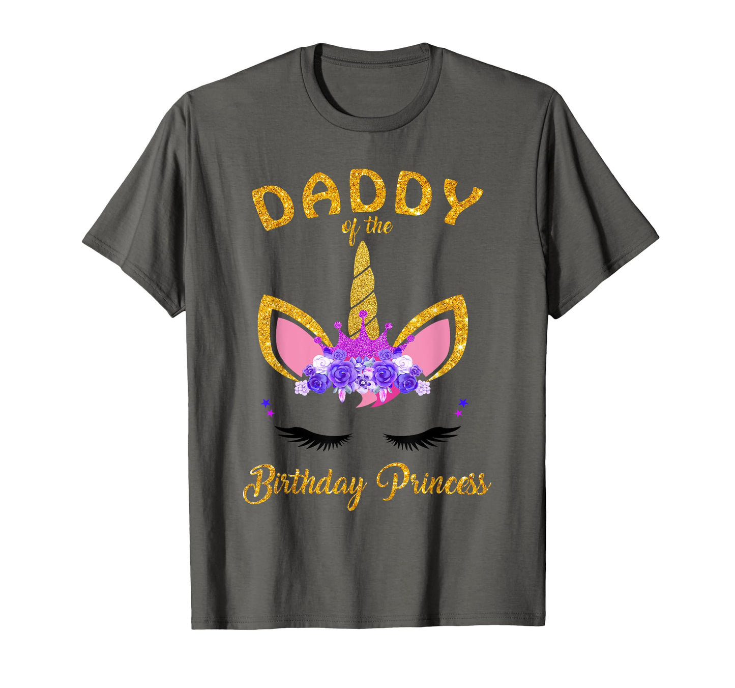 Daddy Unicorn Birthday Princess Birthday T-Shirt - Graphic Print Unisex - T-Shirt, Sweatshirt, Hoodie