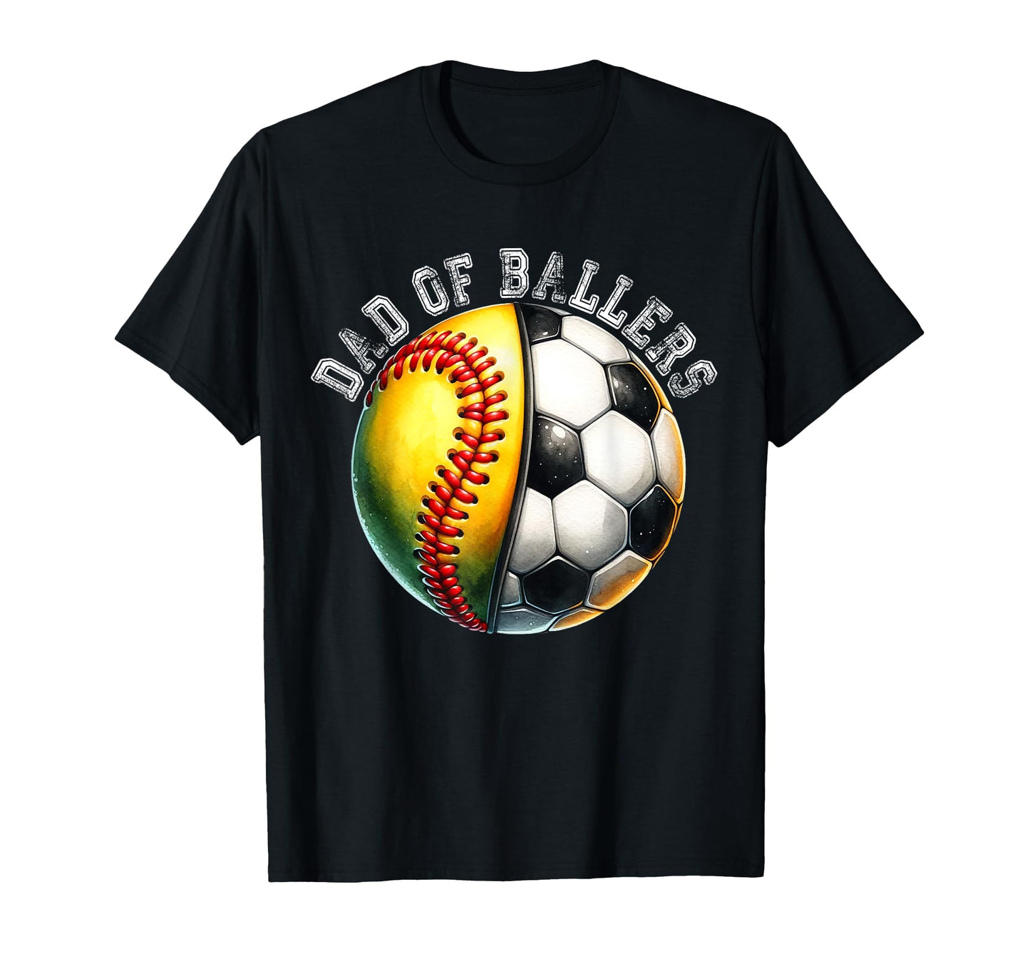 Dad Ballers Softball Soccer Player Coach T-Shirt - Graphic Print Unisex - T-Shirt, Sweatshirt, Hoodie