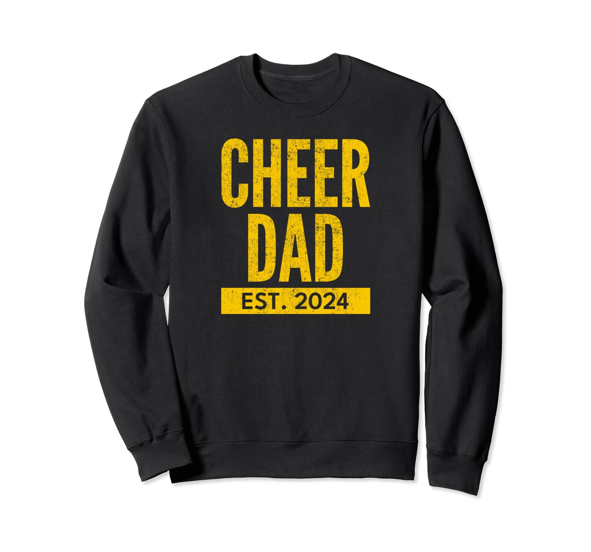 Cheer Dad Yellow Cheerleading Sweatshirt - Casual Everyday Wear for Adults - T-Shirt, Sweatshirt, Hoodie