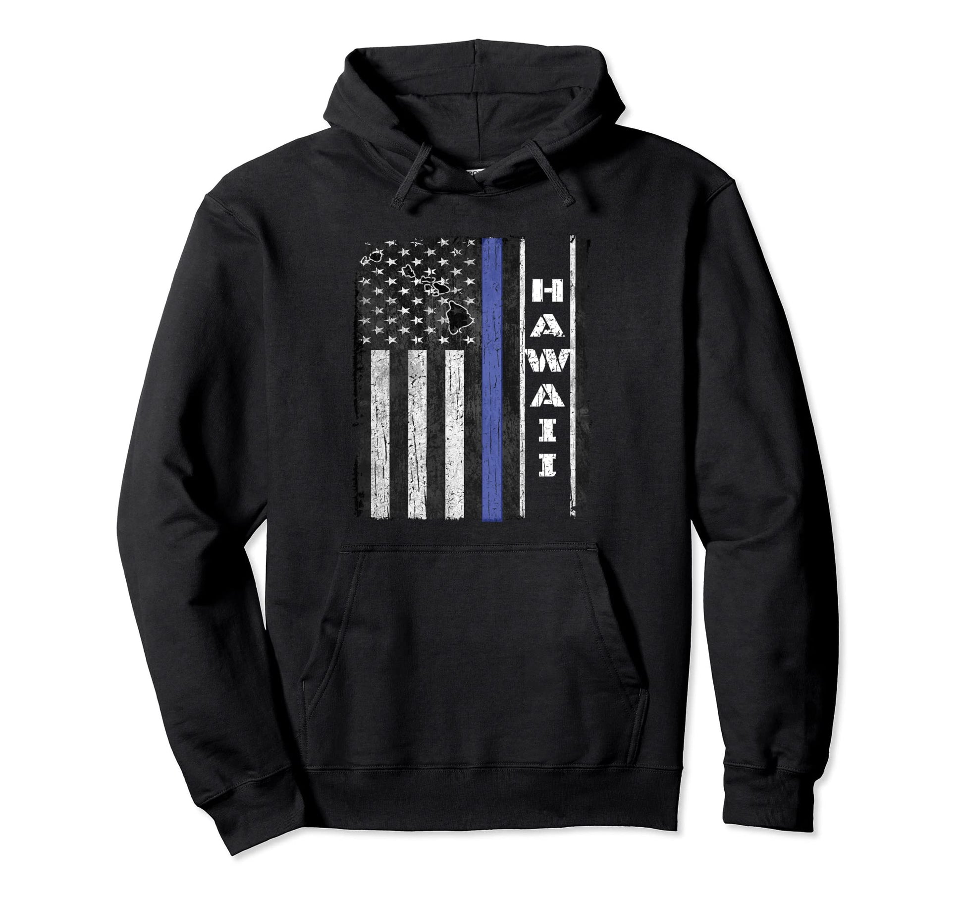 Hawaii Thin Blue Line Police Week Leo Usa Hoodie - Trendy Graphic Unisex - T-Shirt, Sweatshirt, Hoodie