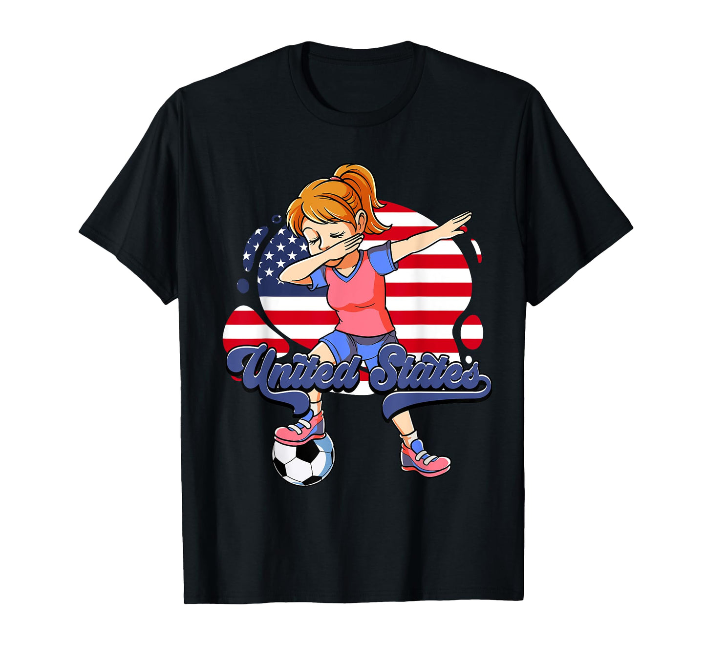 Usa Soccer T-Shirt - Custom Art Print Men Women - T-Shirt, Sweatshirt, Hoodie