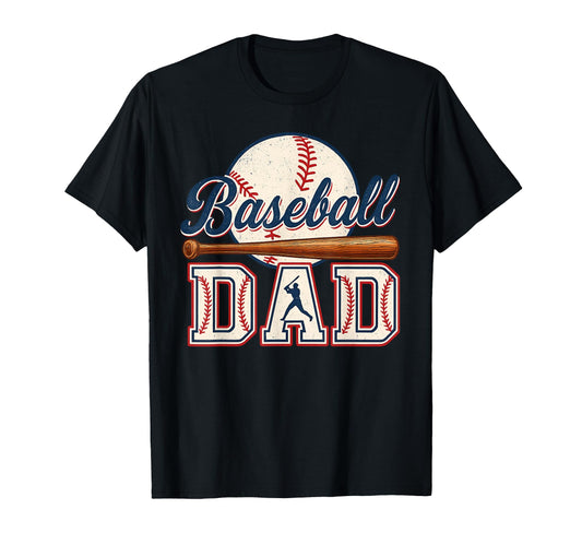 Baseball Dad Play Ball Softball Papa T-Shirt - Fun Novelty Design Unisex - T-Shirt, Sweatshirt, Hoodie