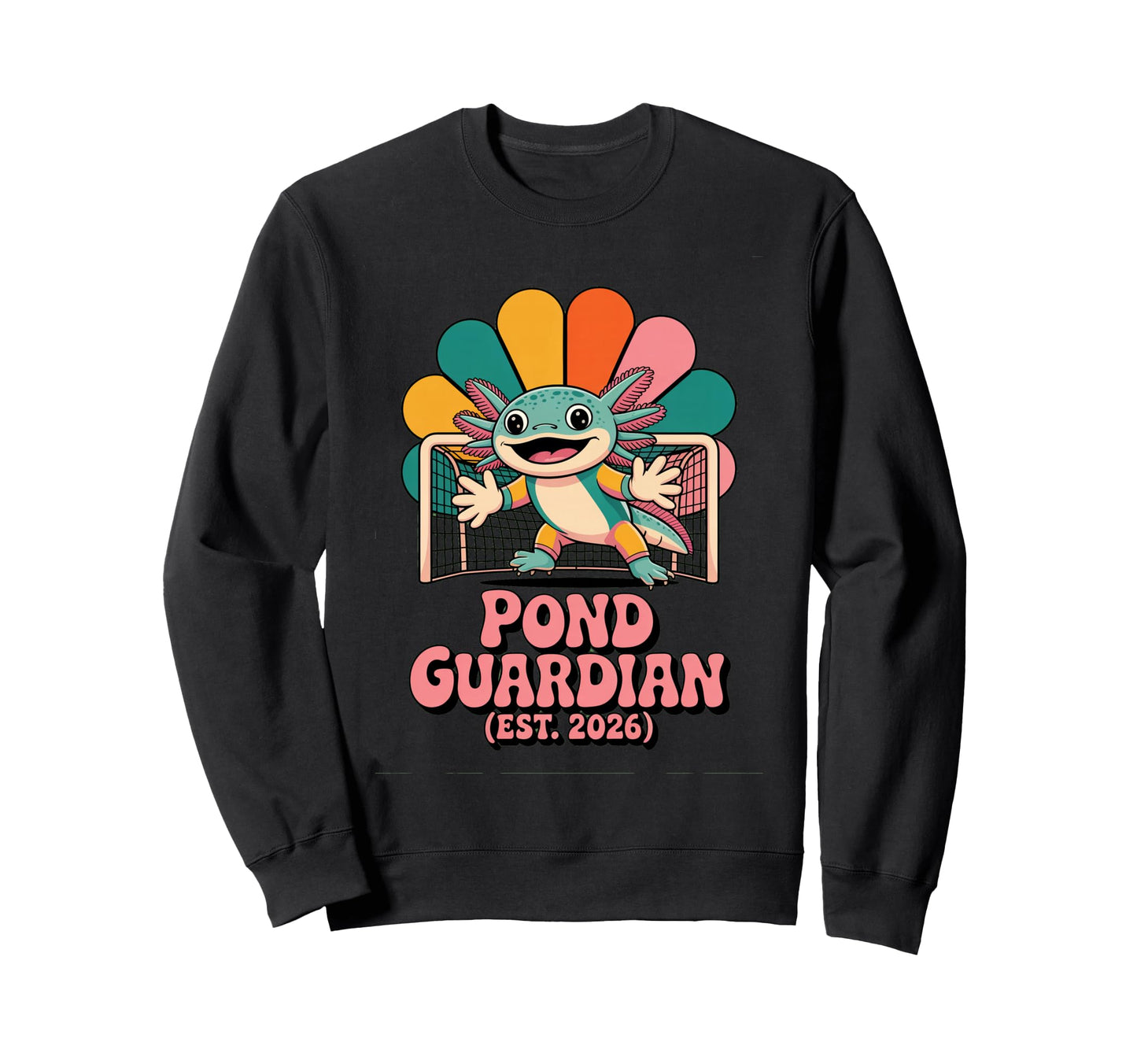 Axolotl Soccer Goalie Pond Sweatshirt - Streetwear Style for Adults - T-Shirt, Sweatshirt, Hoodie