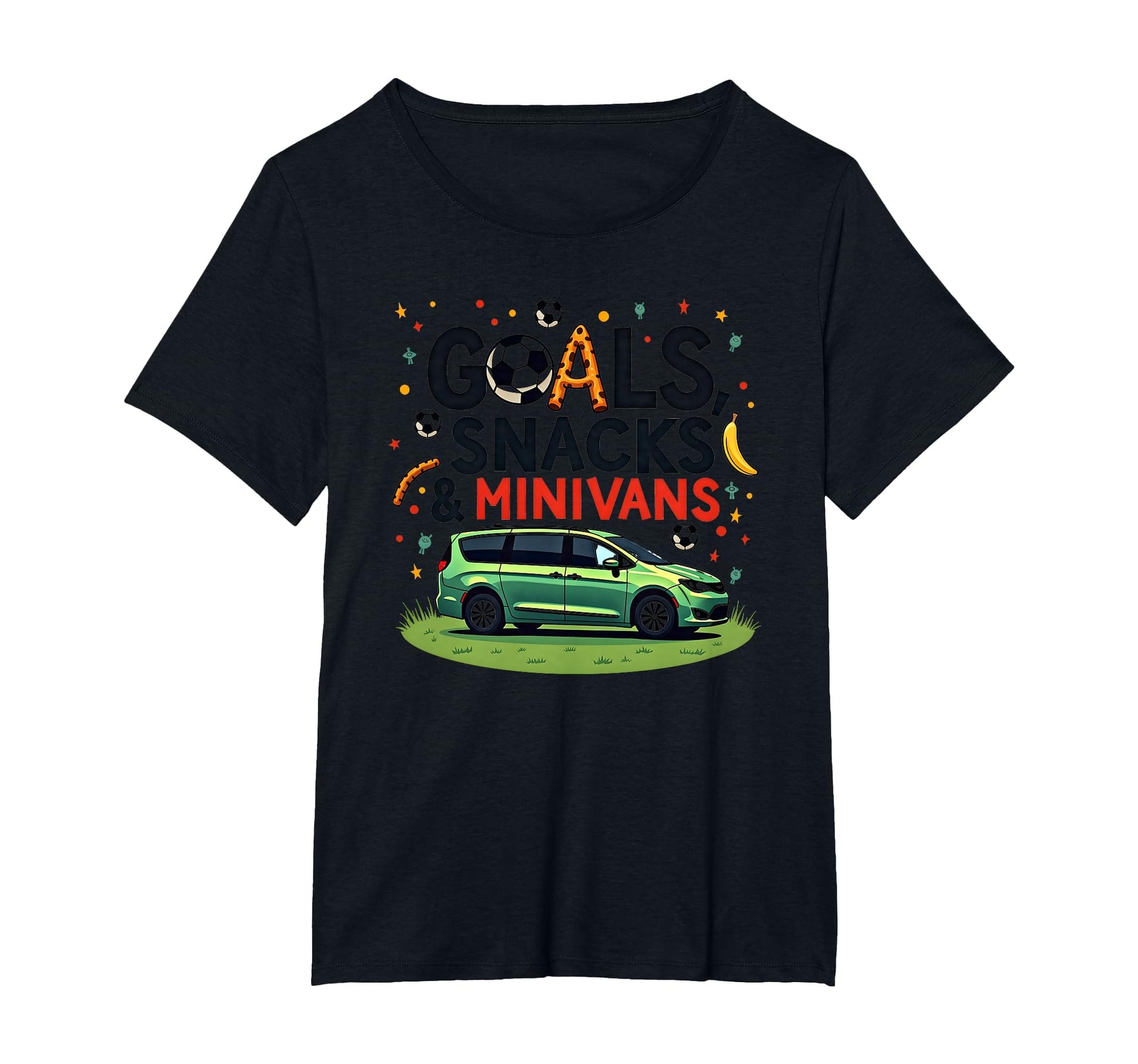 Goals Snacks Minivans Soccer Mom Life T-Shirt - Trendy Graphic for Adults - T-Shirt, Sweatshirt, Hoodie