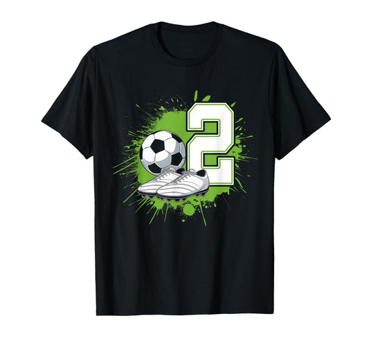 2 Soccer Birthday Gift Soccer Fan Sports T-Shirt - Custom Art Print Unisex - T-Shirt, Sweatshirt, Hoodie