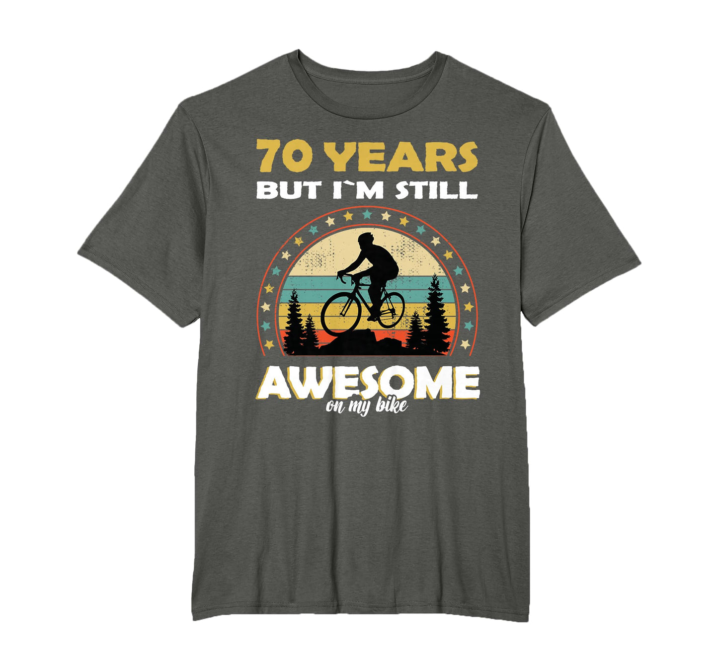 Funny Bike Bicycle Cycle Awesome 70 T-Shirt - Custom Art Print Men Women - T-Shirt, Sweatshirt, Hoodie