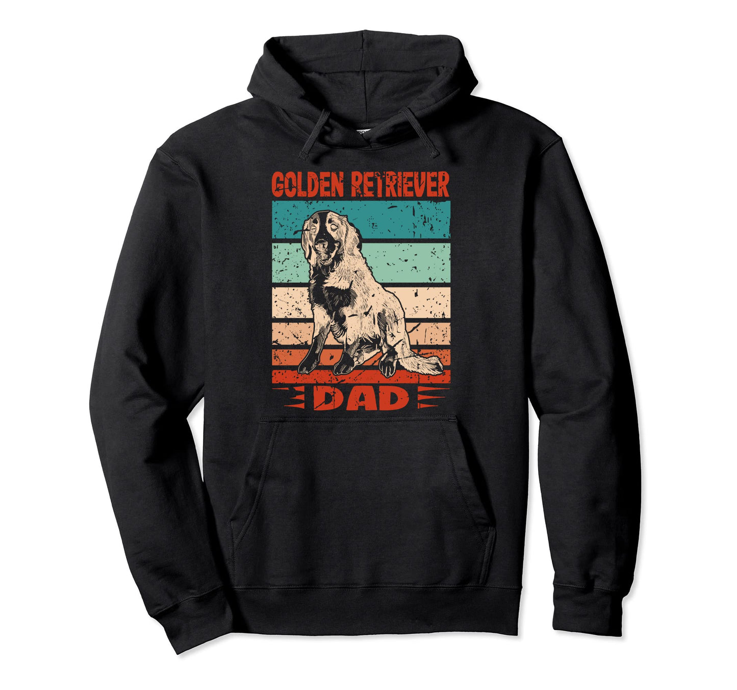 Dog Golden Dad Golden Retriever Dad Daddy Hoodie - Unique Graphic Men Women - T-Shirt, Sweatshirt, Hoodie