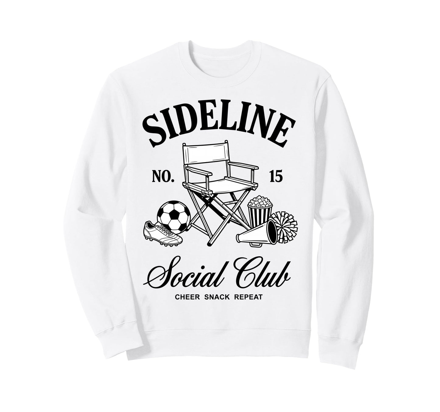 Sideline Social Club Cheer Snack Sweatshirt - Minimalist Print Unisex - T-Shirt, Sweatshirt, Hoodie