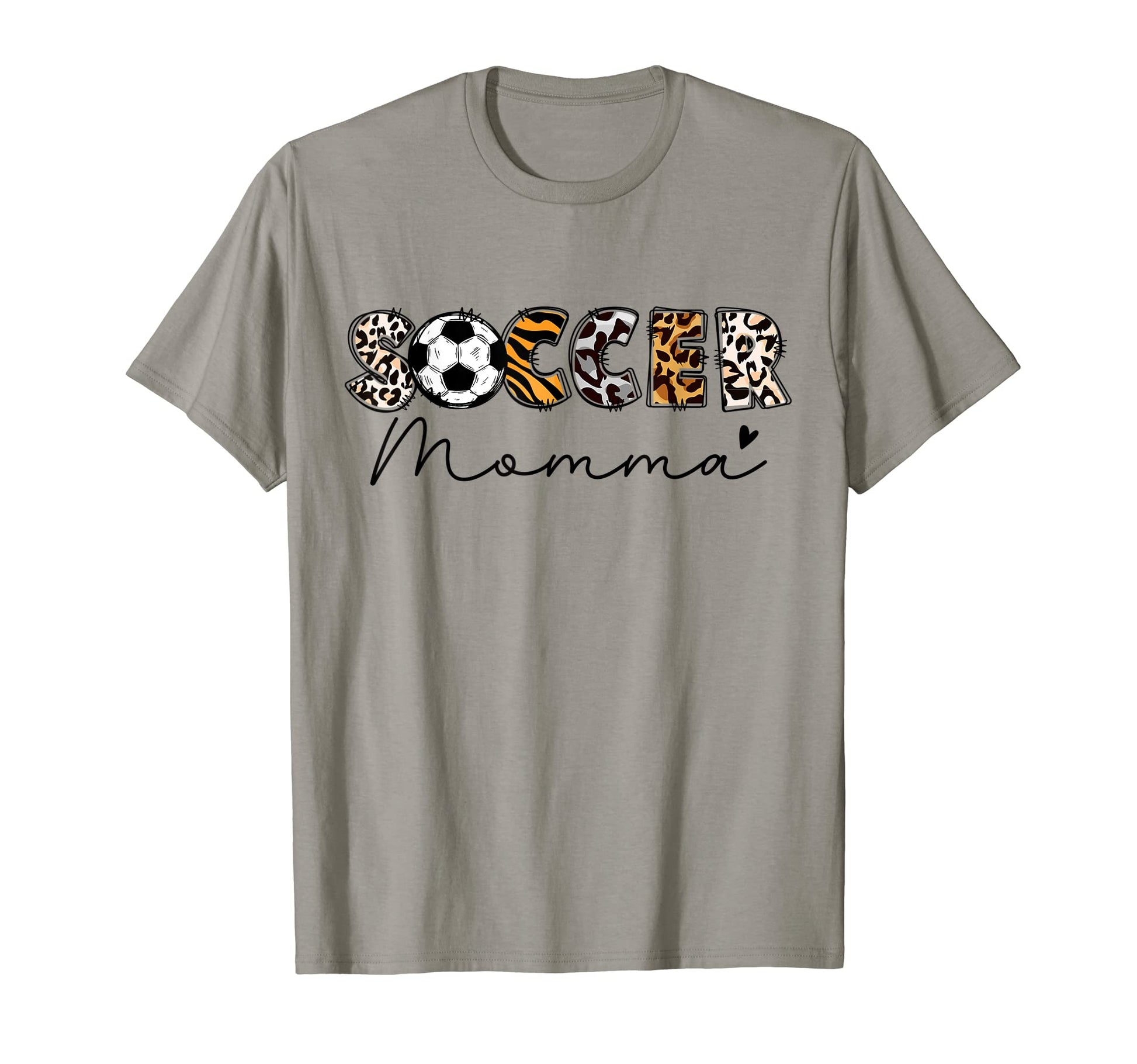 Soccer Momma Leopard Soccer Mom T-Shirt - Fun Novelty Design for Adults - T-Shirt, Sweatshirt, Hoodie