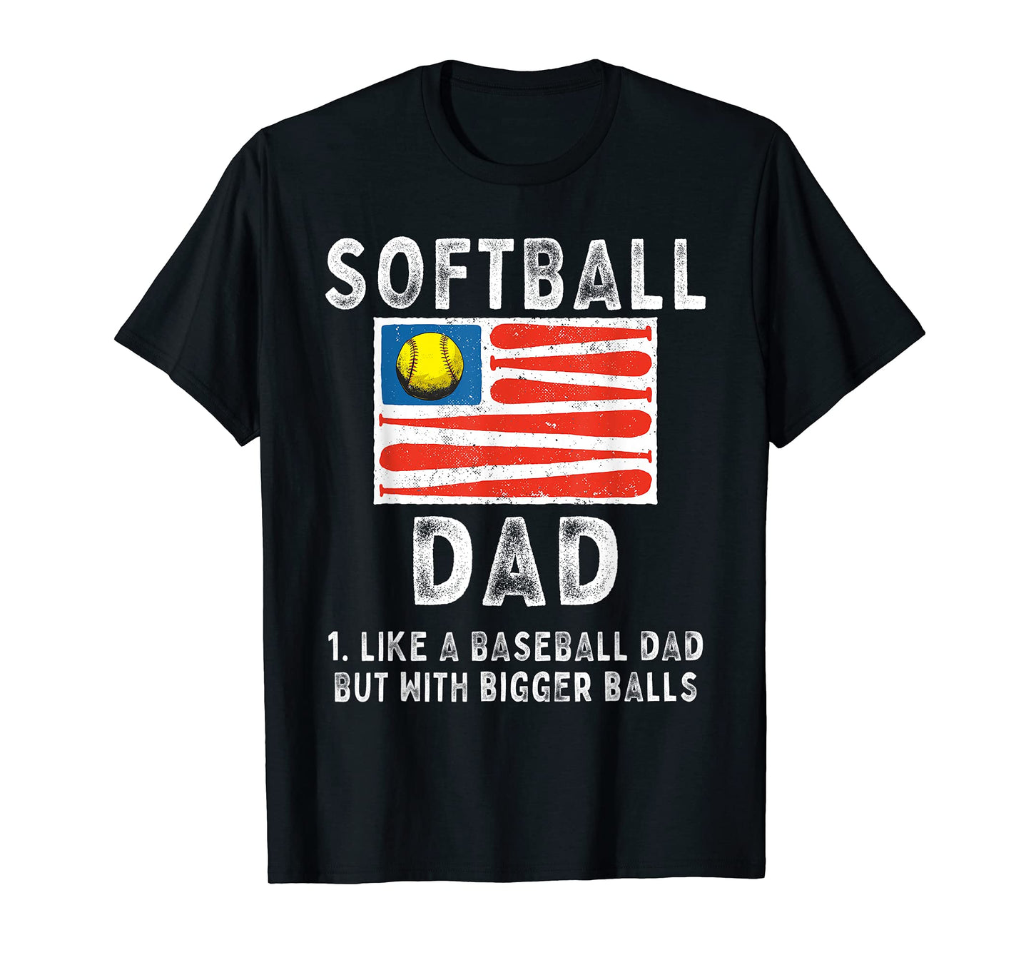 Mens Softball Dad Like Baseball T-Shirt - Casual Everyday Wear for Adults - T-Shirt, Sweatshirt, Hoodie