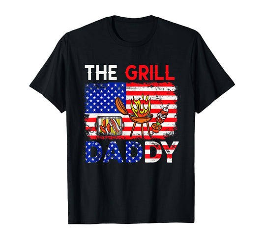 American Flag Grill Dad Costume Bbq T-Shirt - Trendy Graphic Men Women - T-Shirt, Sweatshirt, Hoodie