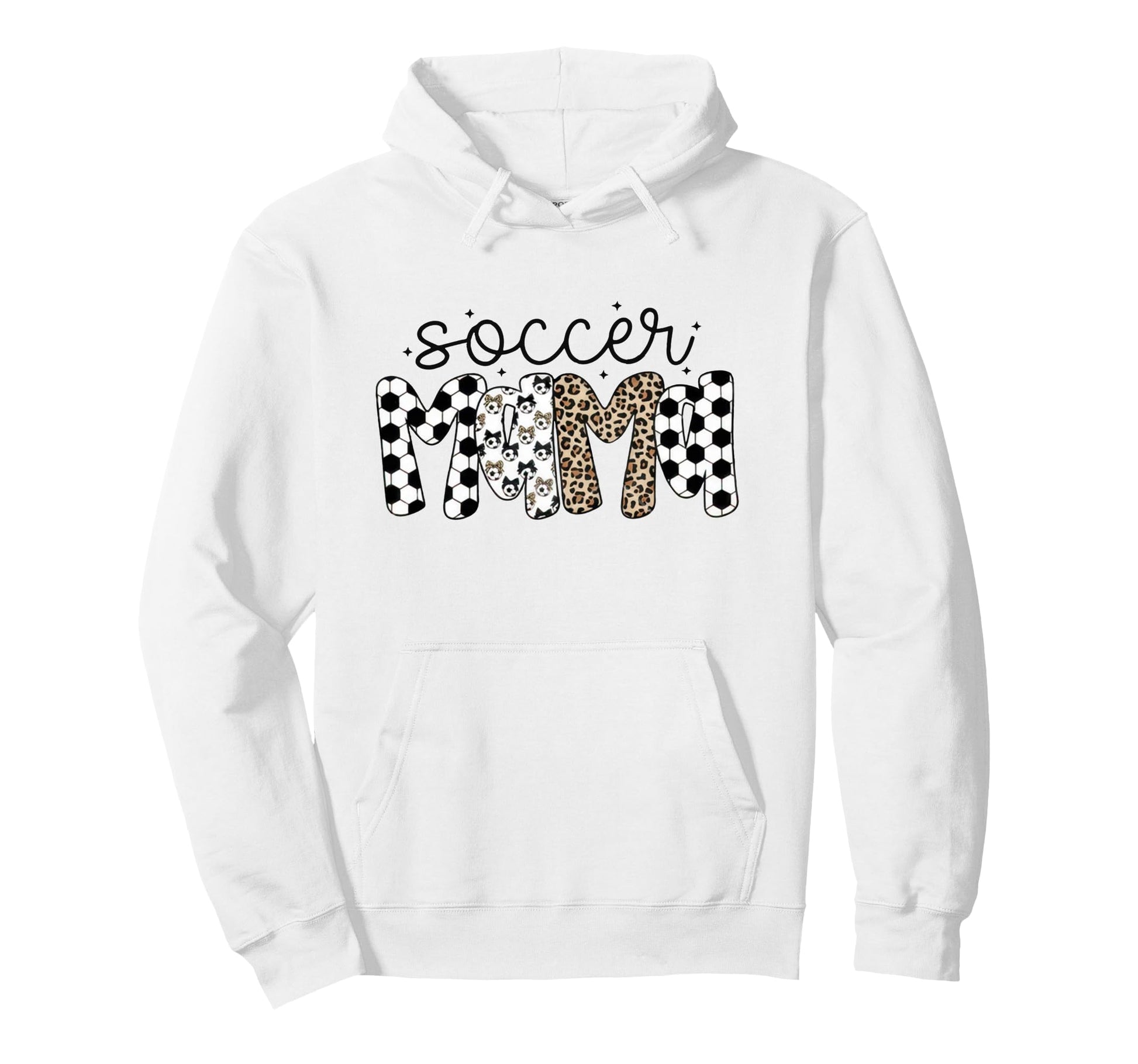 Soccer Mama Leopard Soccer Mom Game Hoodie - Streetwear Style Men Women - T-Shirt, Sweatshirt, Hoodie