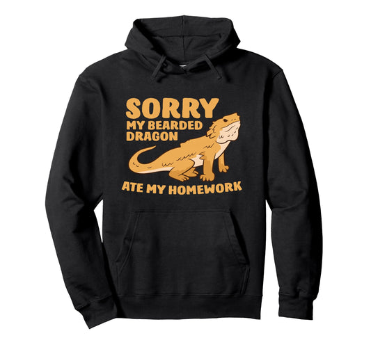 Bearded Dragon School My Bearded Hoodie - Custom Art Print Men Women - T-Shirt, Sweatshirt, Hoodie