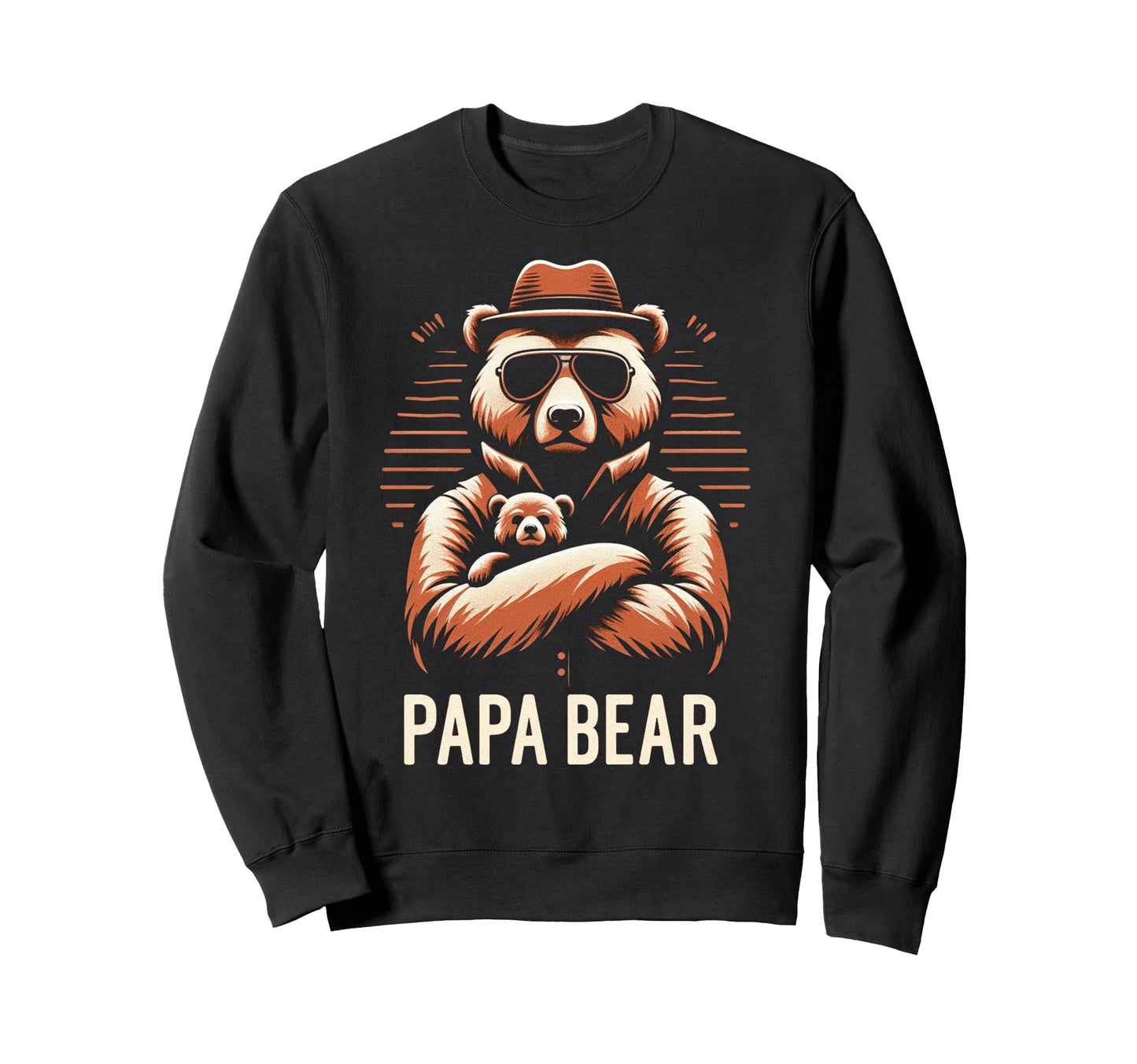 Papa Bear Funny Bears Animal Lover Sweatshirt - Graphic Print for Adults - T-Shirt, Sweatshirt, Hoodie