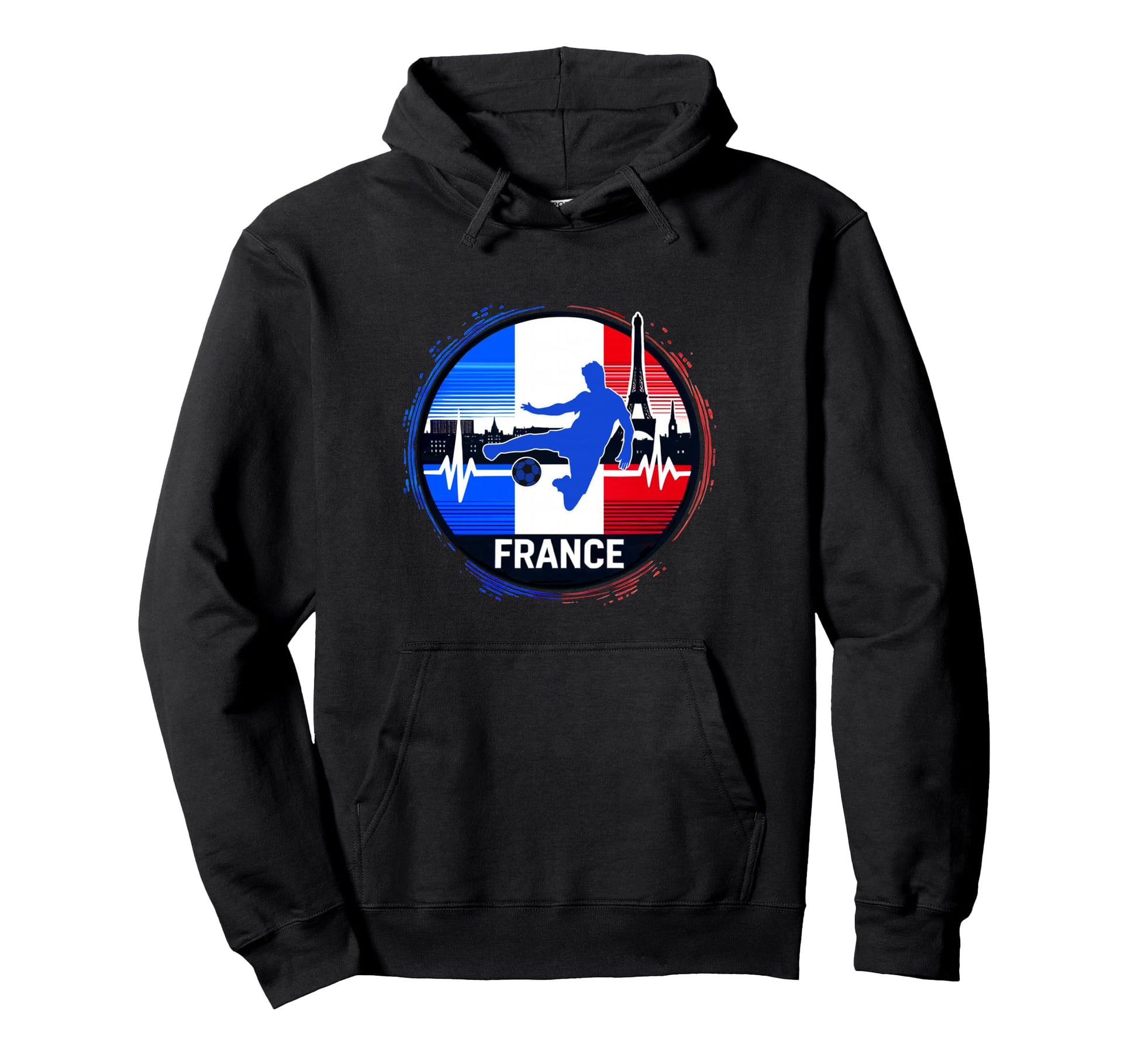Cadeau Supporter Fran Ais Foot Hoodie - Custom Art Print Men Women - T-Shirt, Sweatshirt, Hoodie